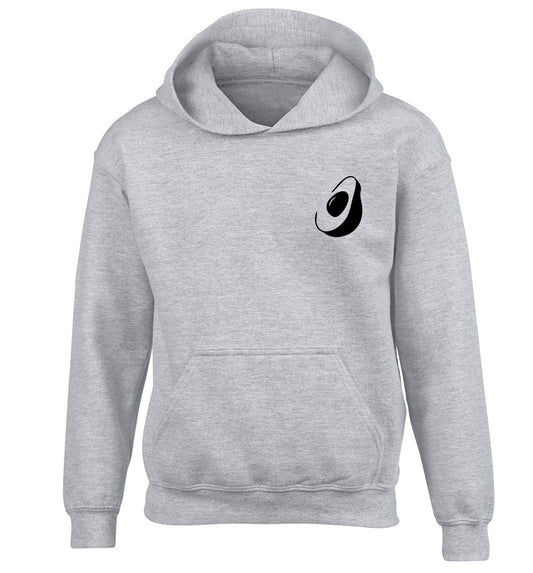 Avocado pocket children's grey hoodie 12-13 Years
