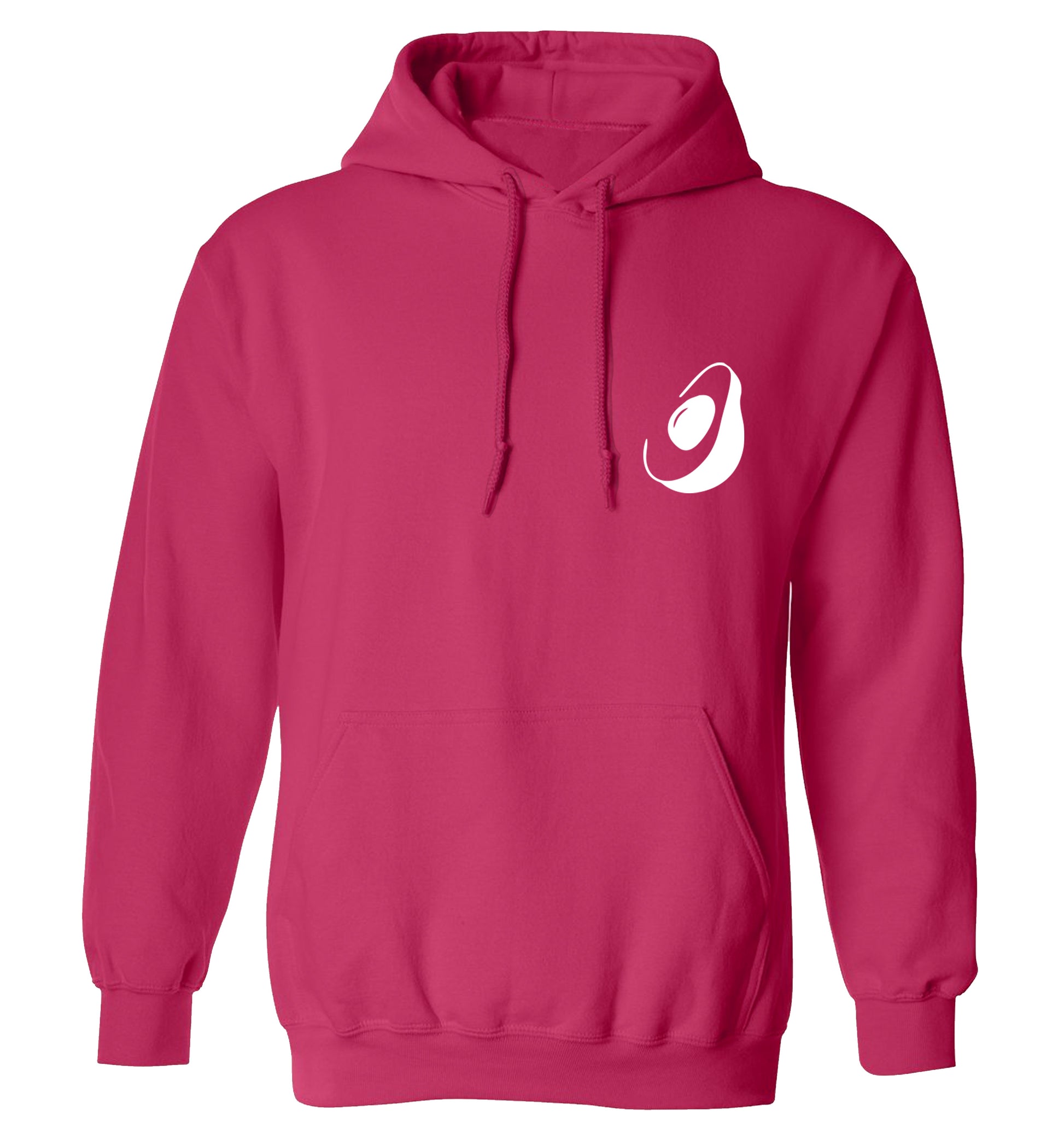 Avocado pocket adults unisex pink hoodie 2XL