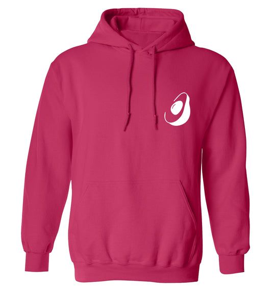 Avocado pocket adults unisex pink hoodie 2XL