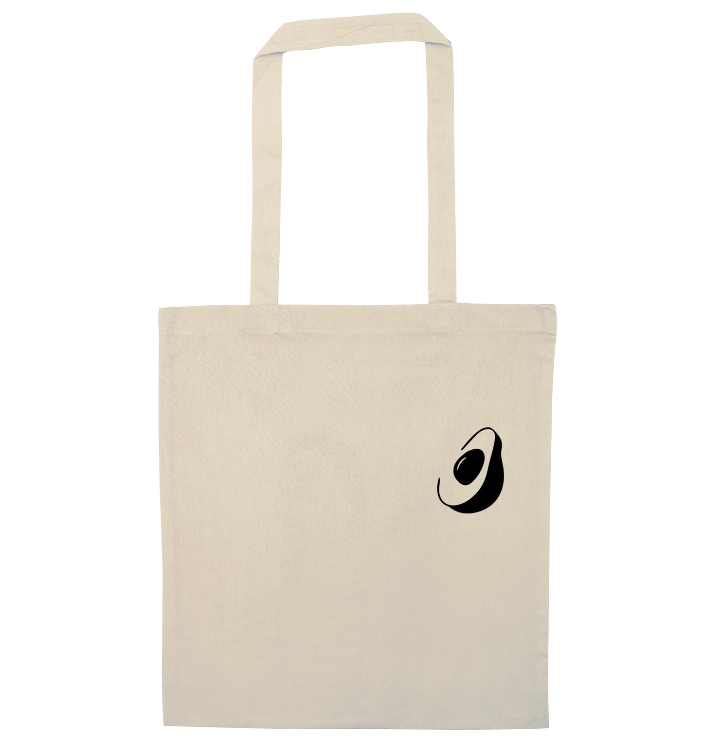 Avocado pocket natural tote bag