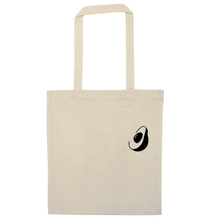 Avocado pocket natural tote bag