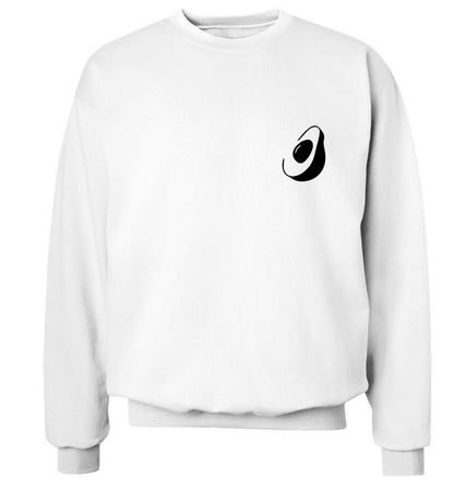 Avocado pocket Adult's unisex white Sweater 2XL
