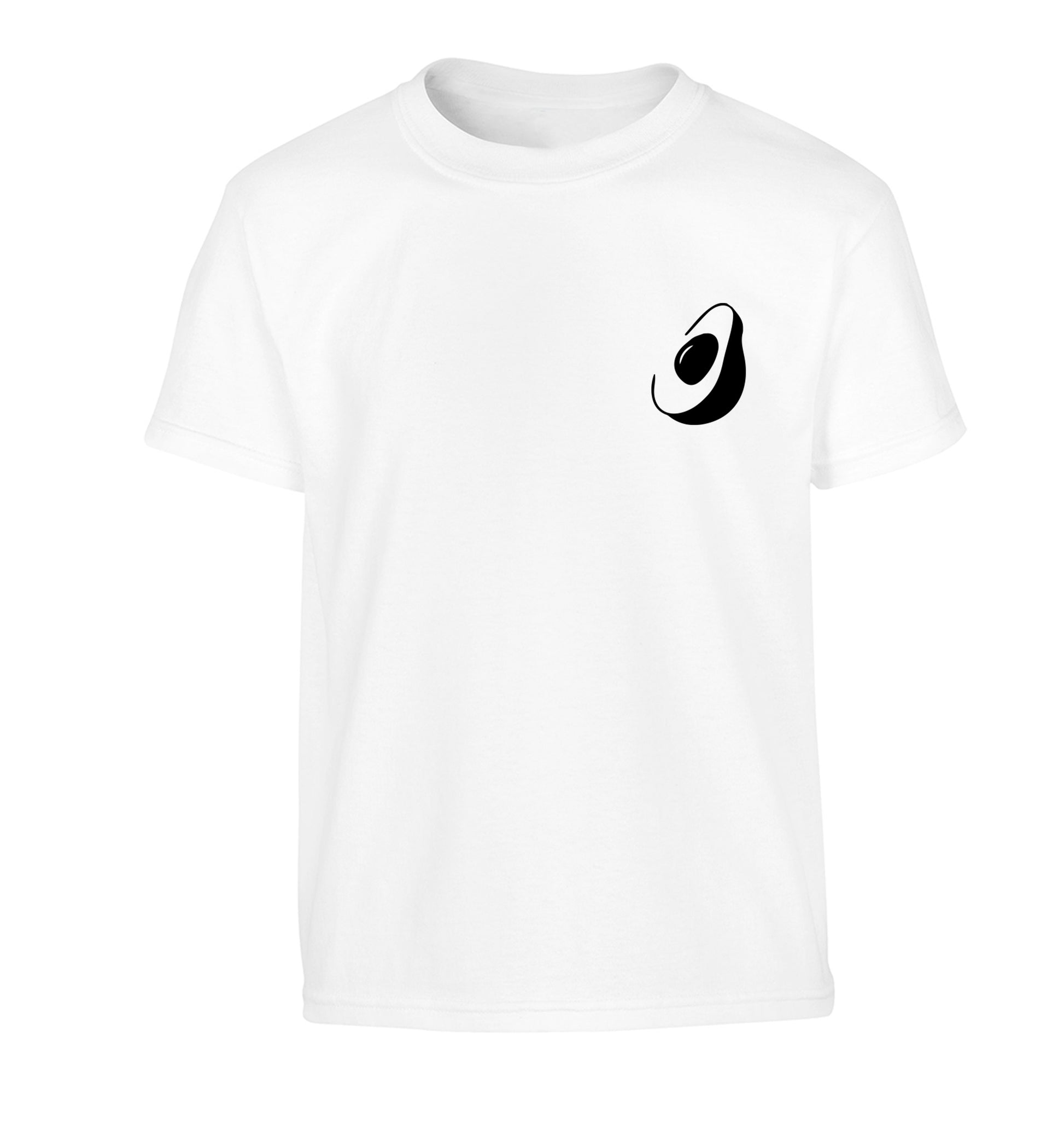 Avocado pocket Children's white Tshirt 12-13 Years