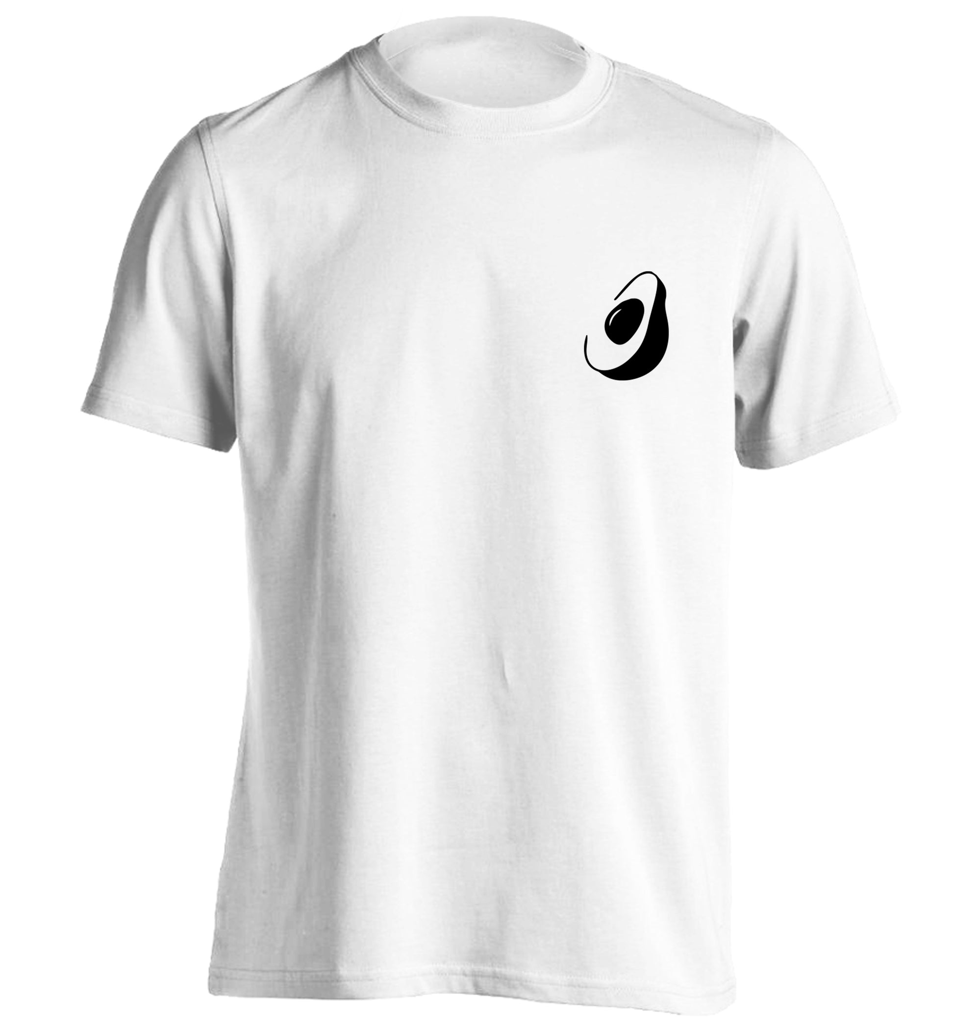 Avocado pocket adults unisex white Tshirt 2XL