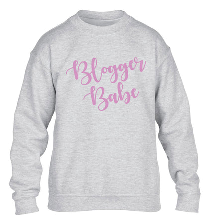 Blogger babe children's grey sweater 12-13 Years