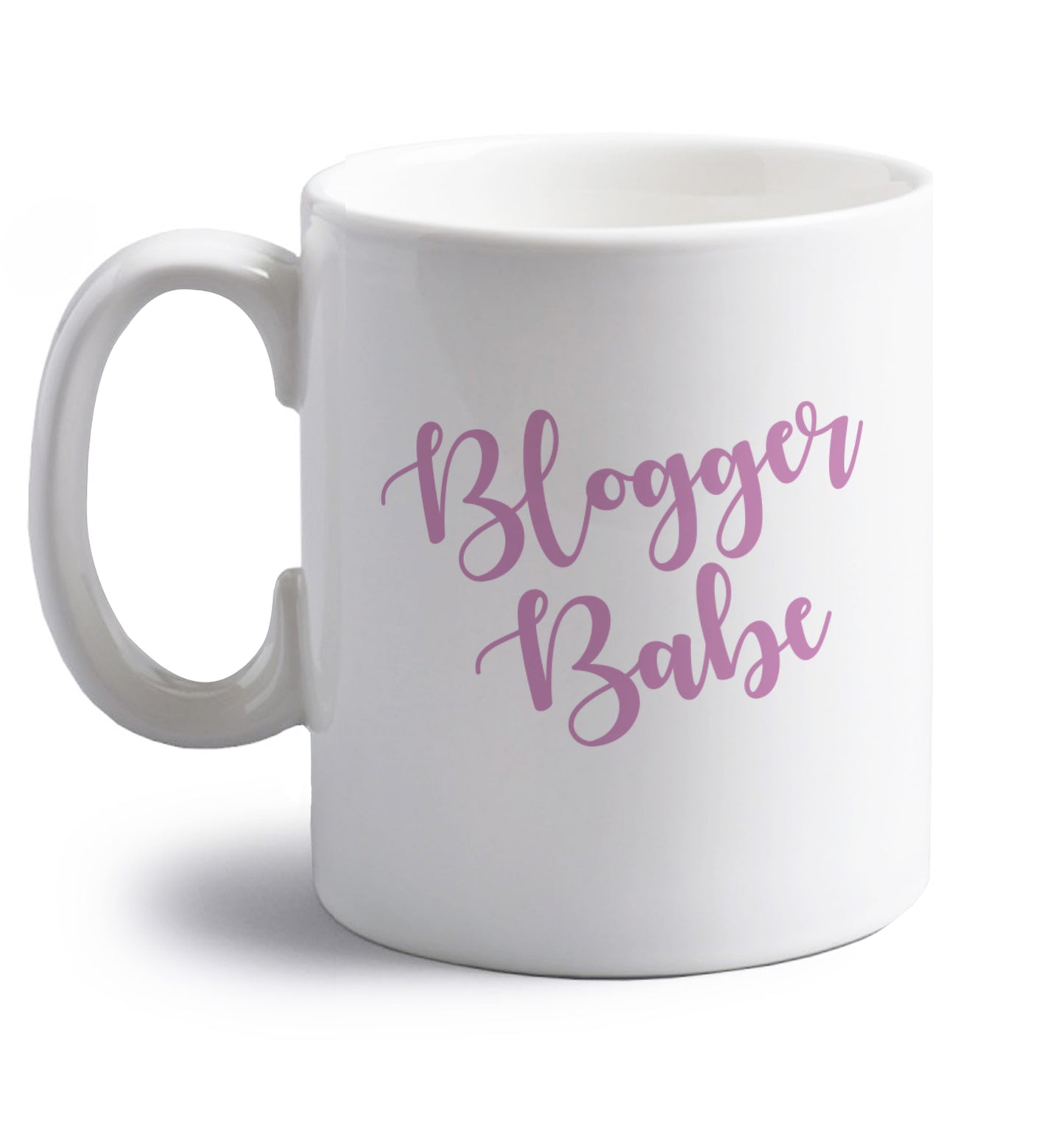 Blogger babe right handed white ceramic mug 