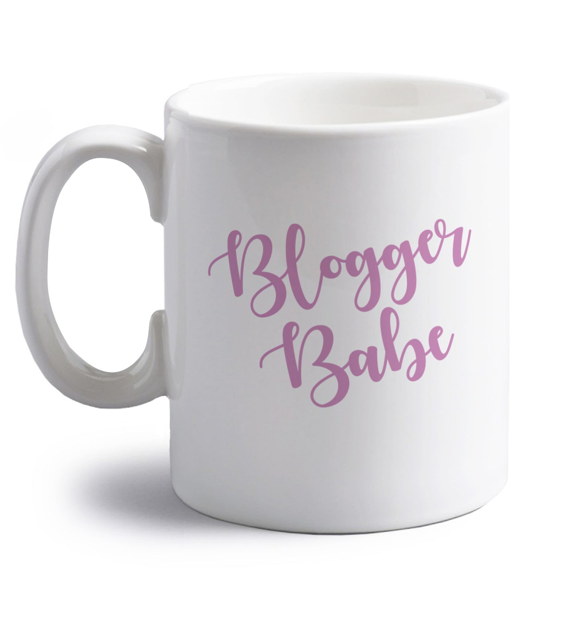 Blogger babe right handed white ceramic mug 