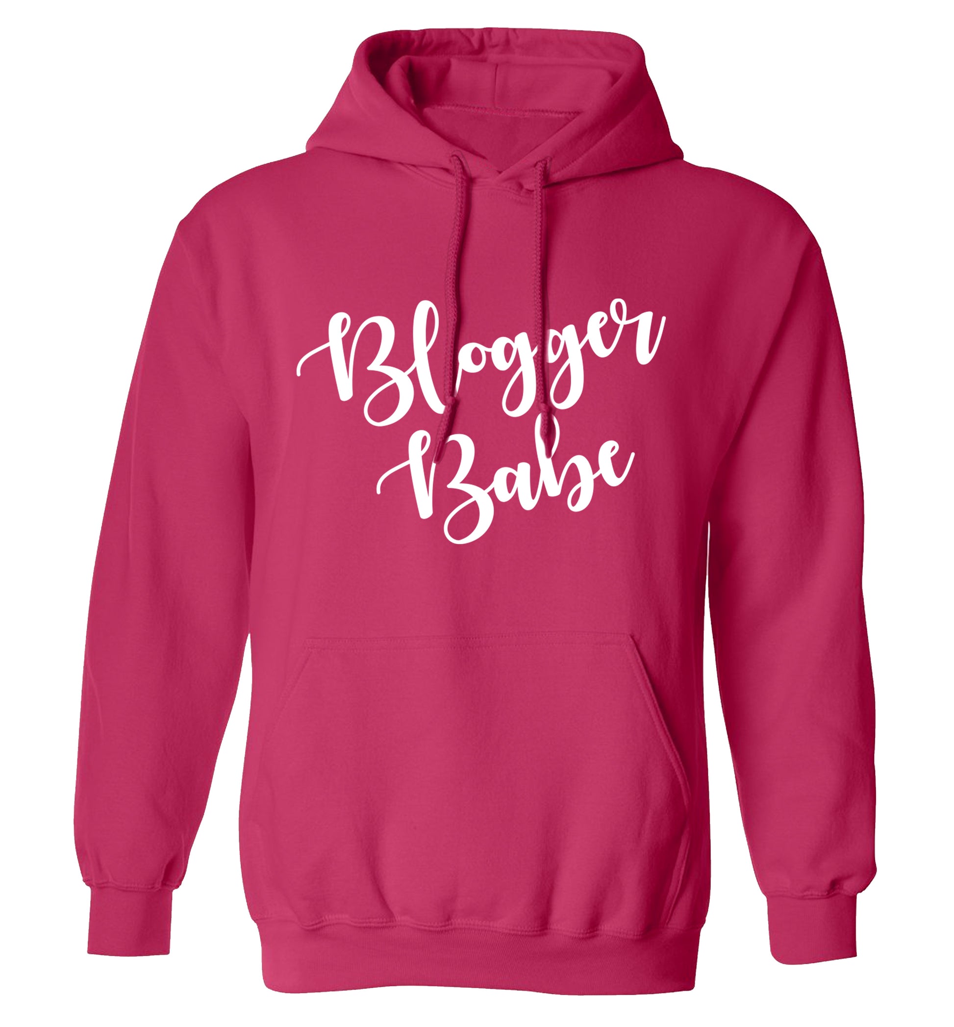 Blogger babe adults unisex pink hoodie 2XL
