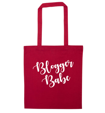 Blogger babe red tote bag