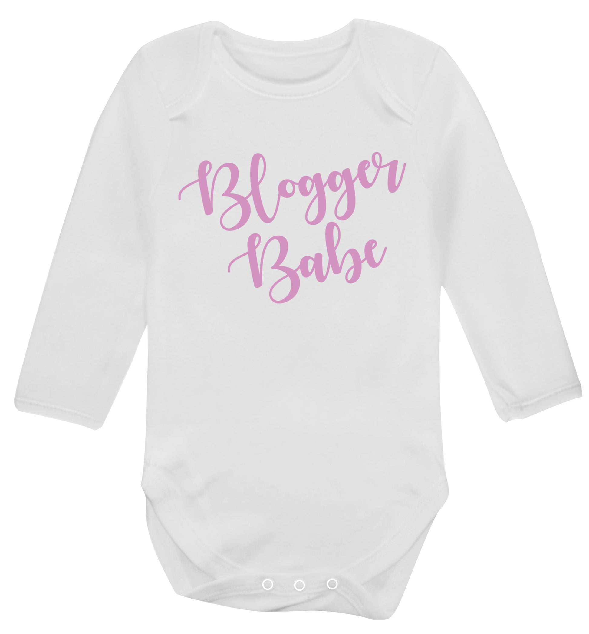 Blogger babe Baby Vest long sleeved white 6-12 months