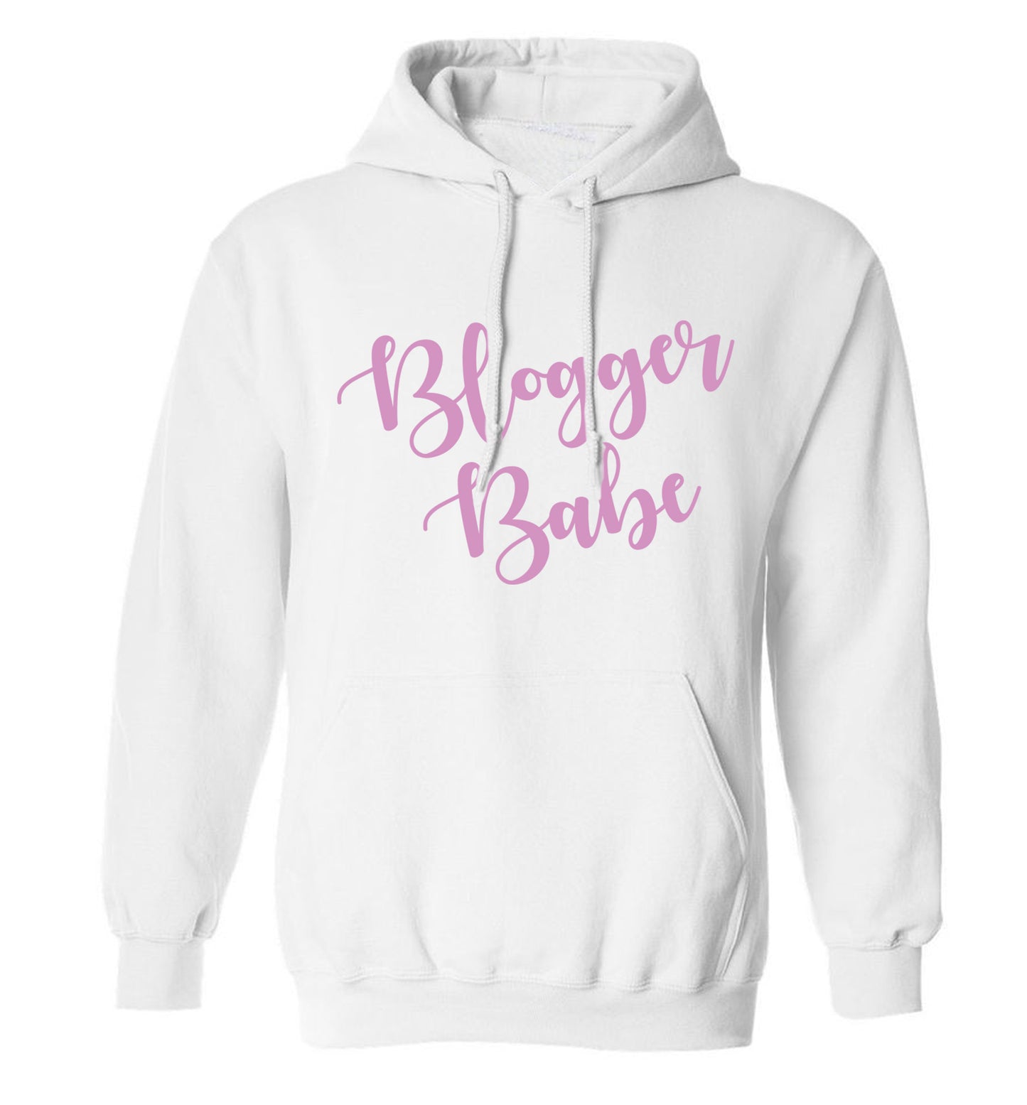 Blogger babe adults unisex white hoodie 2XL
