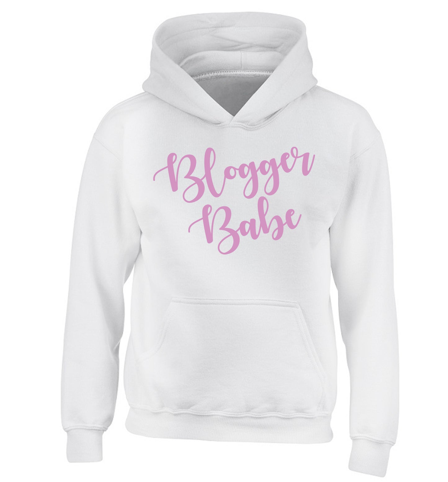 Blogger babe children's white hoodie 12-13 Years