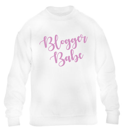 Blogger babe children's white sweater 12-13 Years