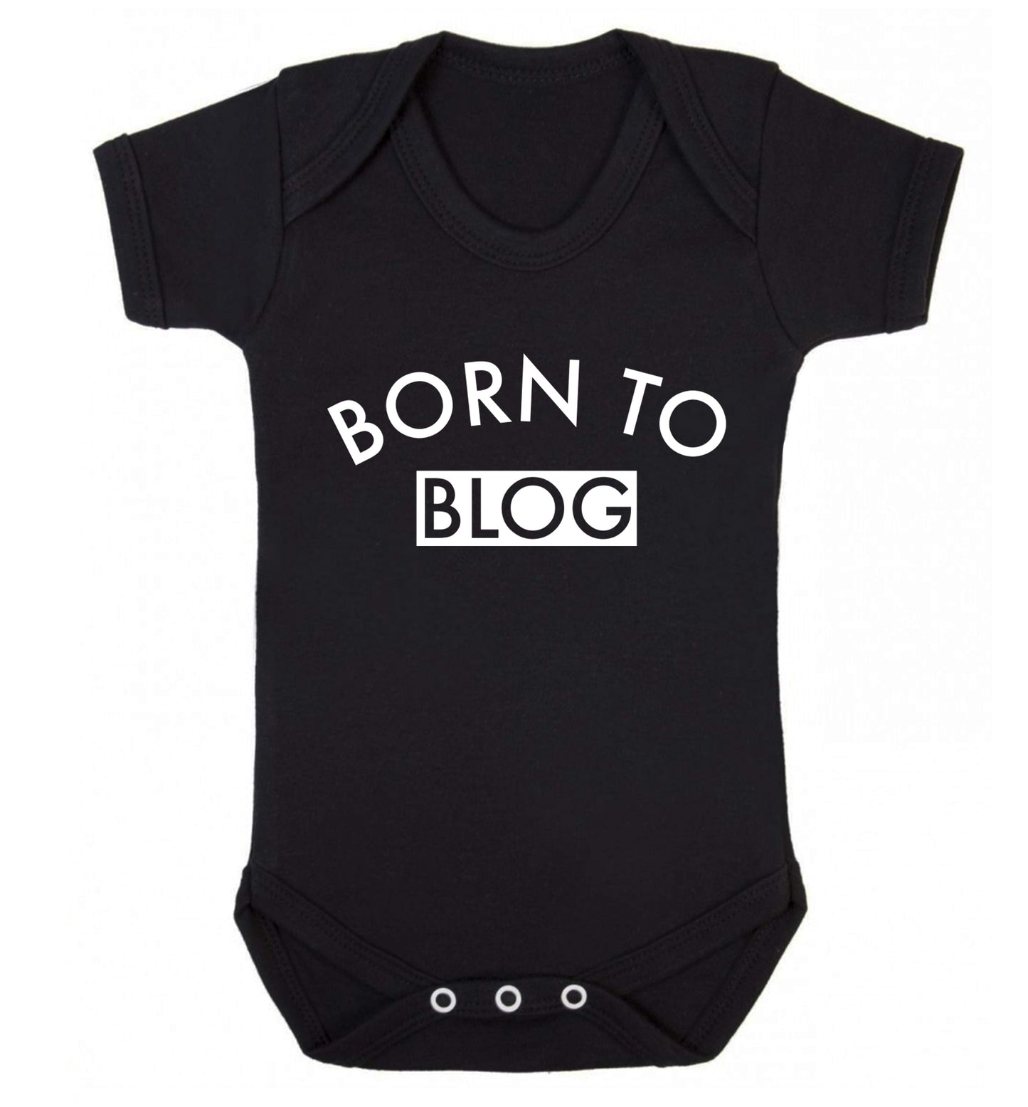 Born to blog Baby Vest black 18-24 months