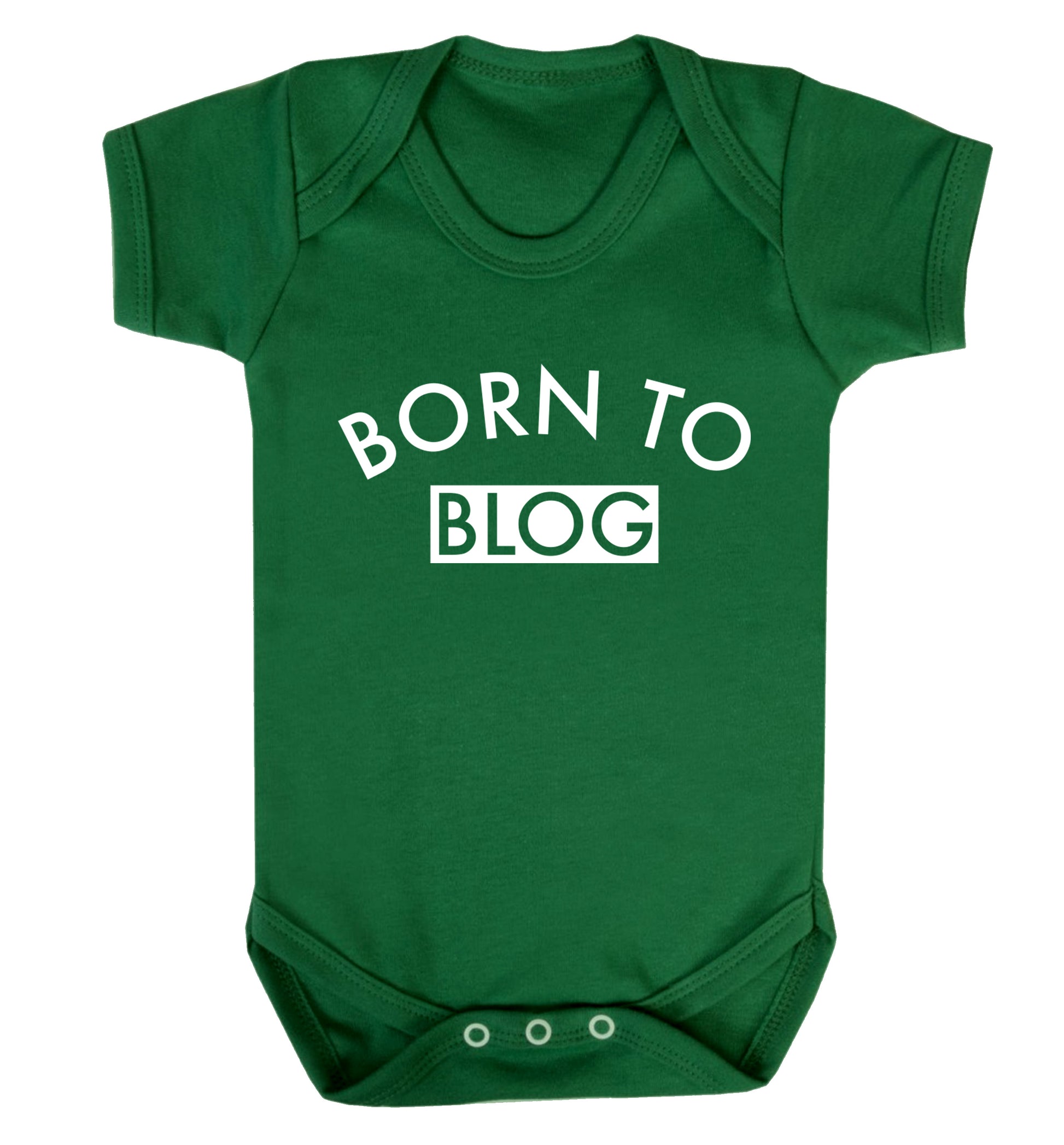 Born to blog Baby Vest green 18-24 months