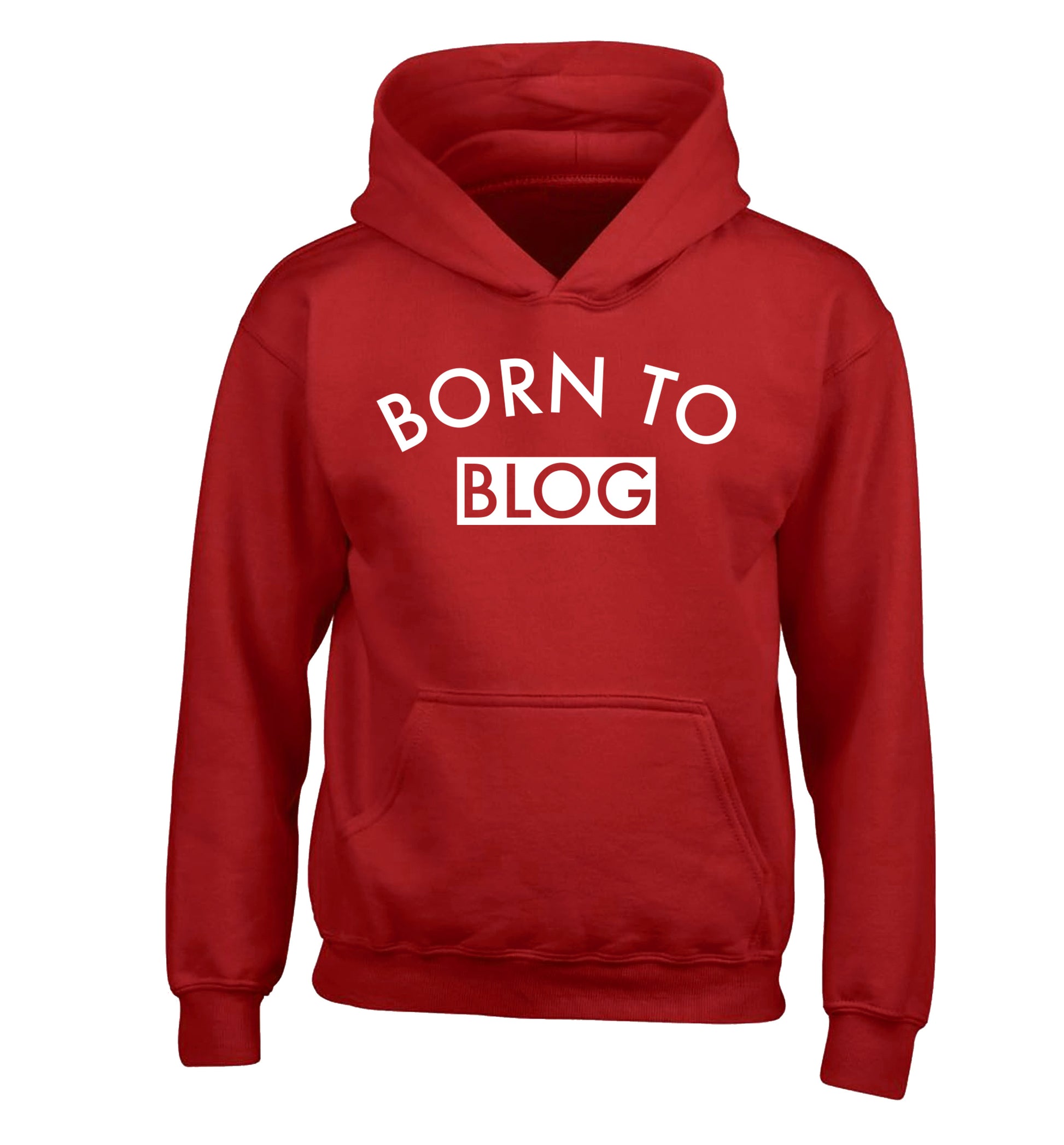 Born to blog children's red hoodie 12-13 Years