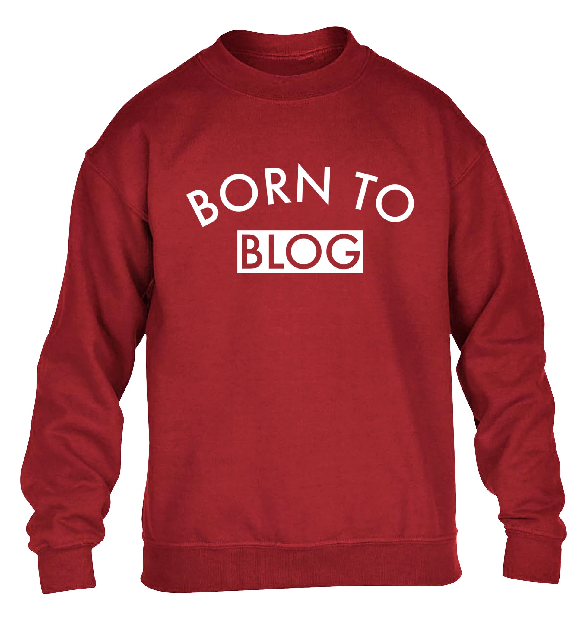 Born to blog children's grey sweater 12-13 Years
