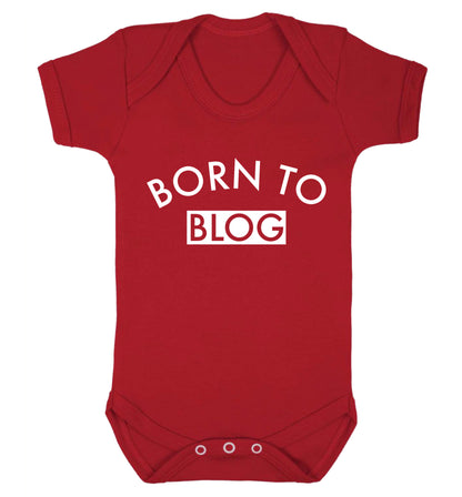 Born to blog Baby Vest red 18-24 months