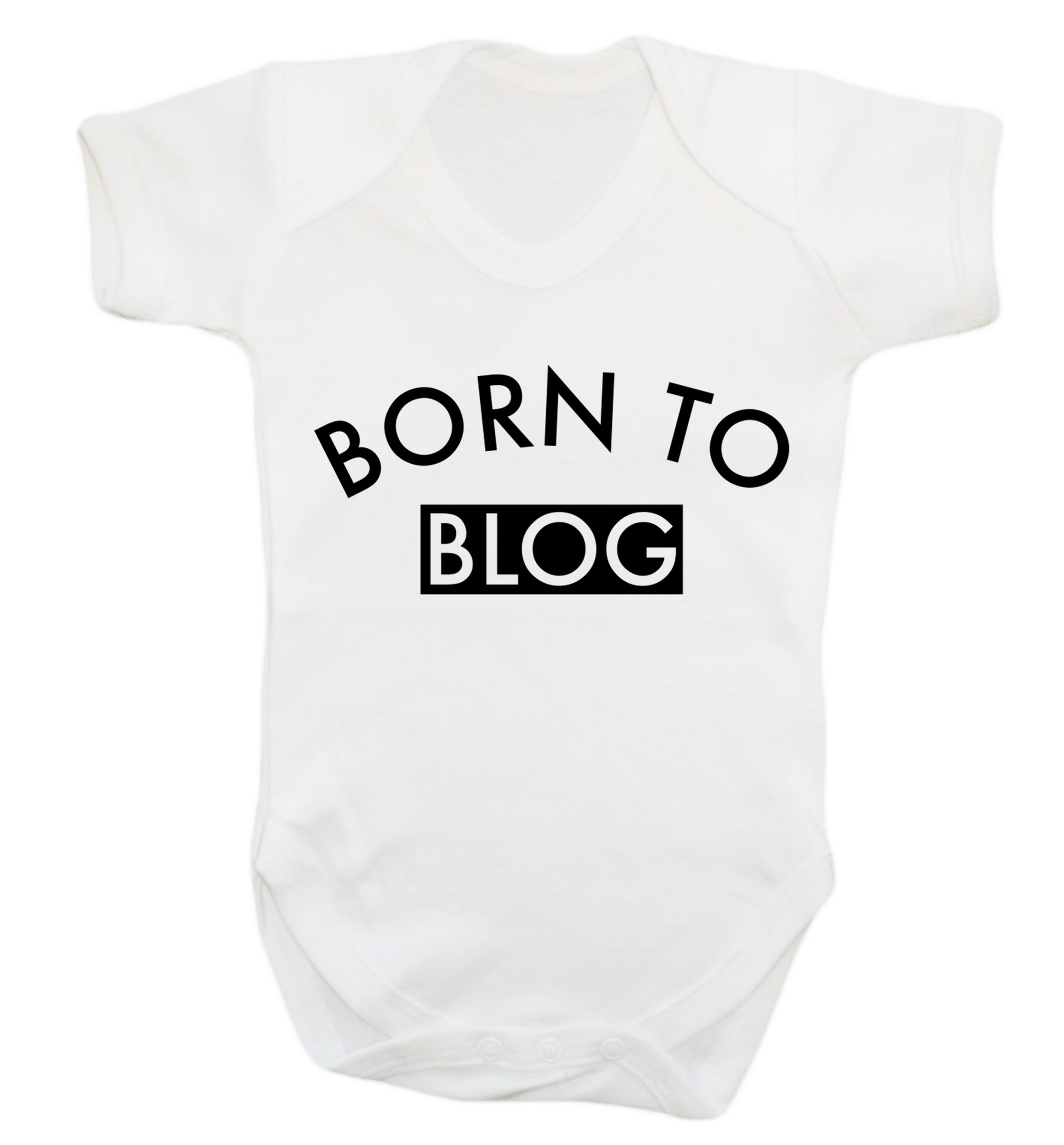 Born to blog Baby Vest white 18-24 months