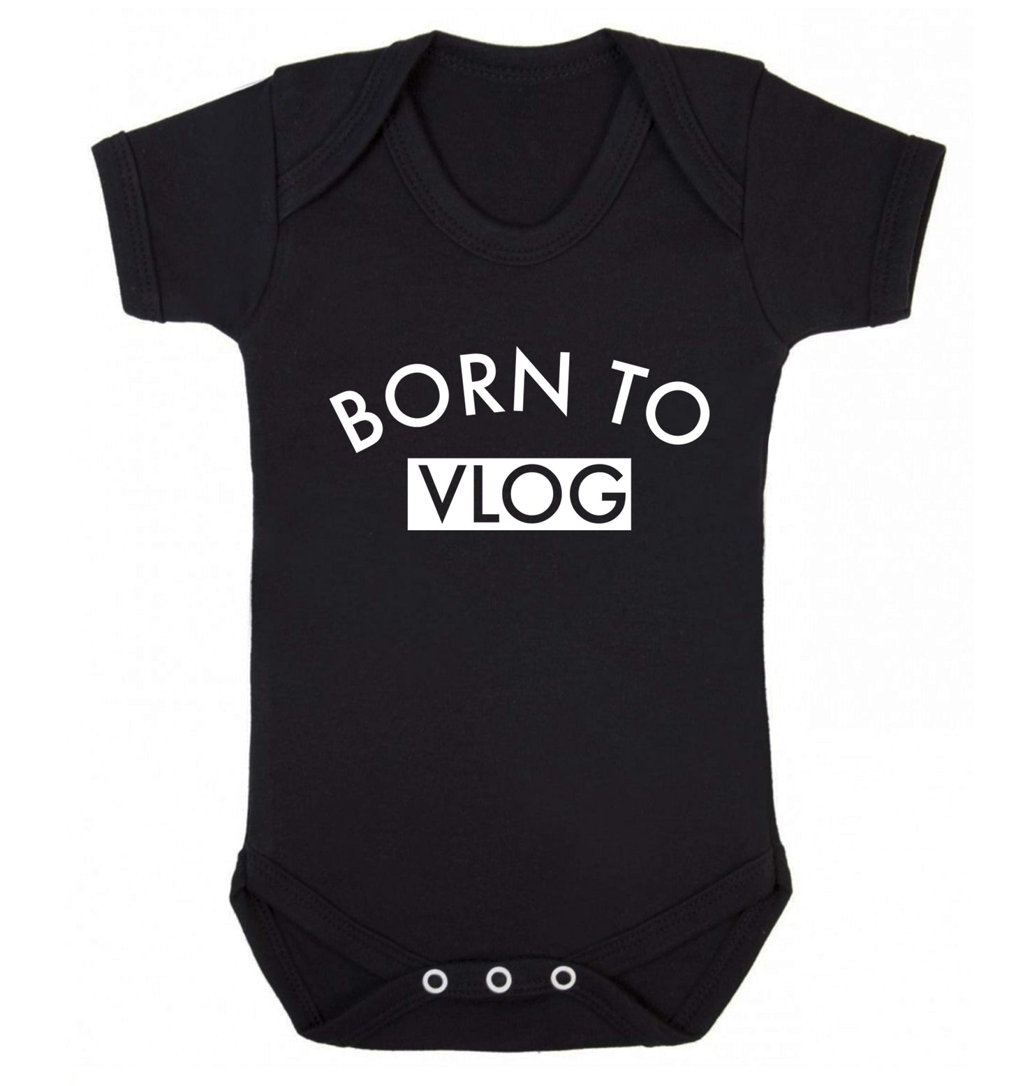 Born to vlog Baby Vest black 18-24 months