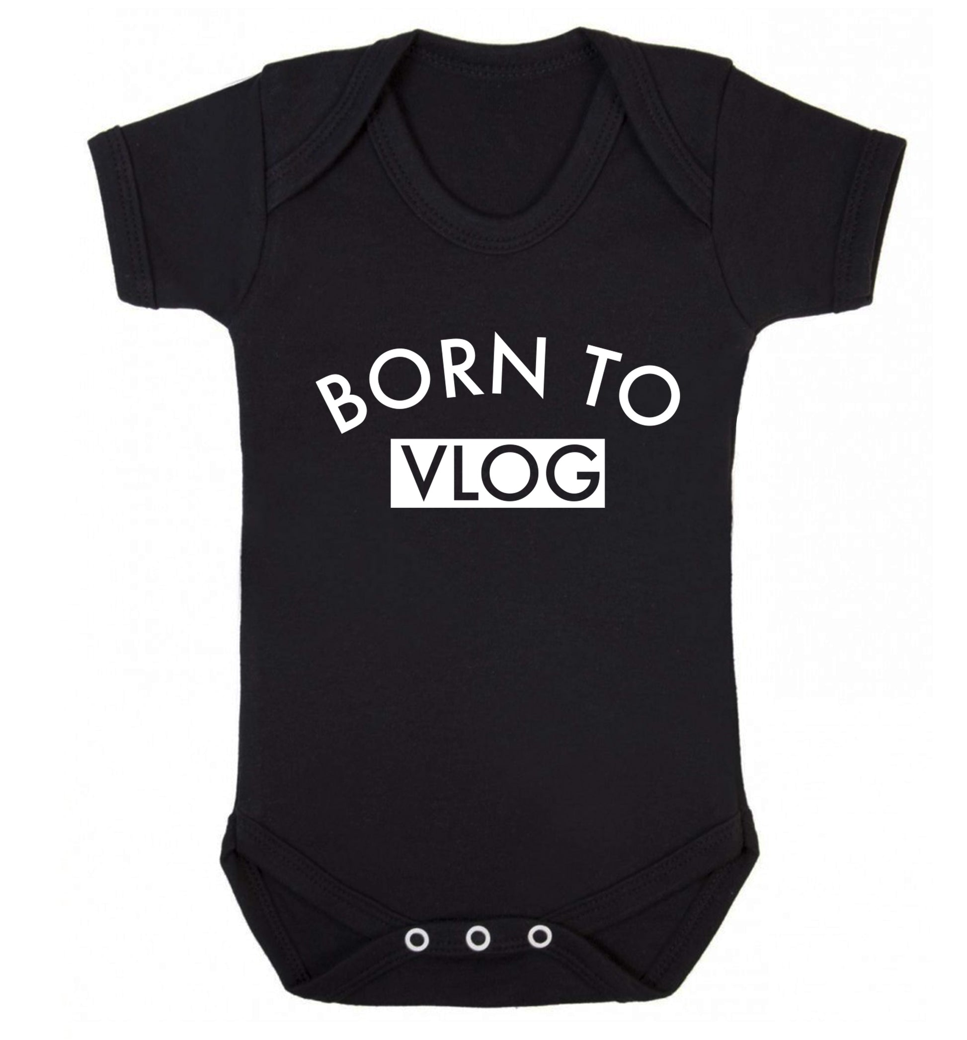 Born to vlog Baby Vest black 18-24 months