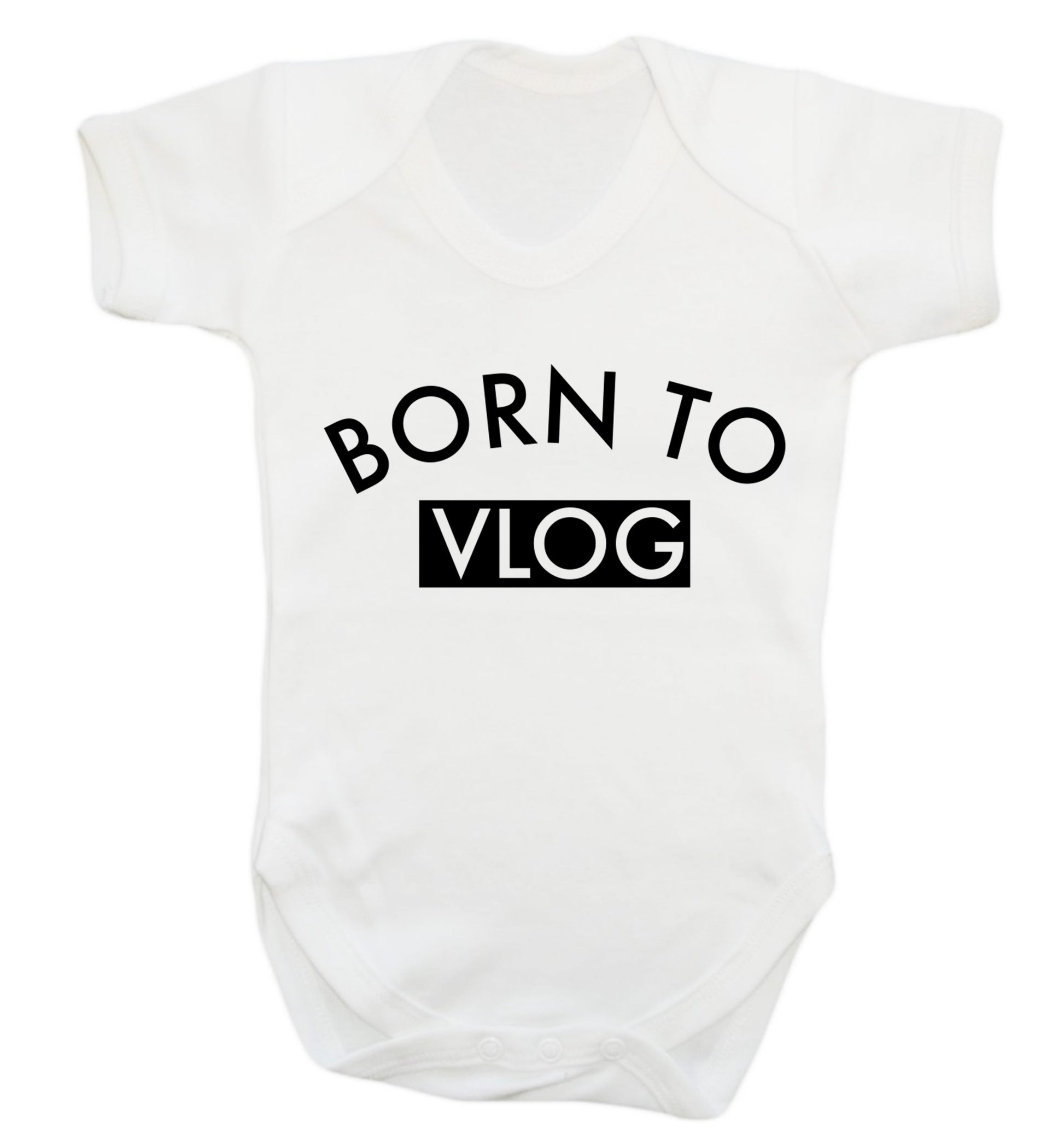 Born to vlog Baby Vest white 18-24 months