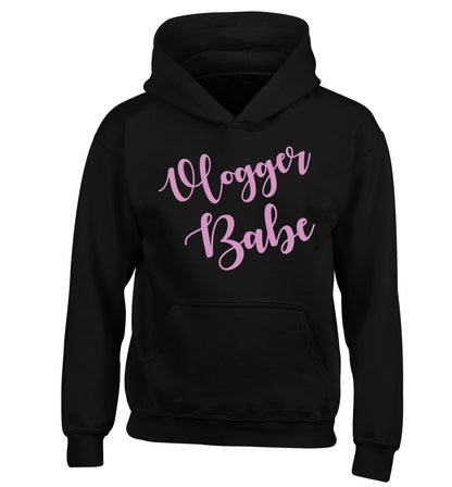 Vlogger Babe children's black hoodie 12-13 Years