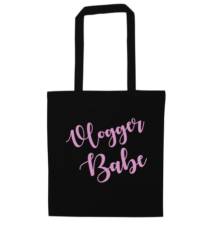Vlogger Babe black tote bag