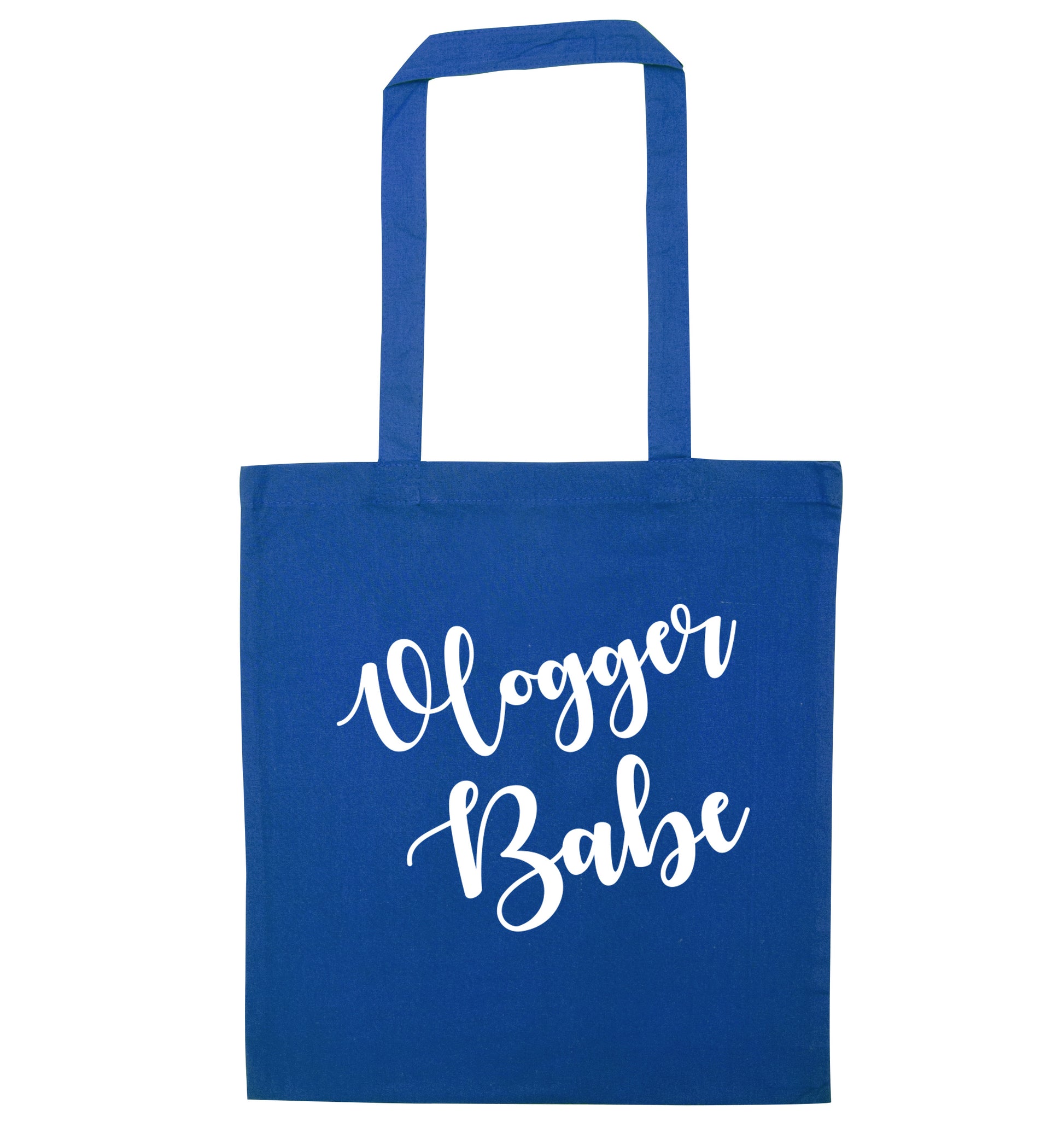 Vlogger Babe blue tote bag