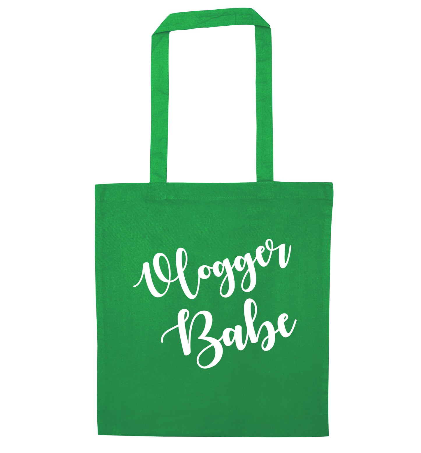 Vlogger Babe green tote bag
