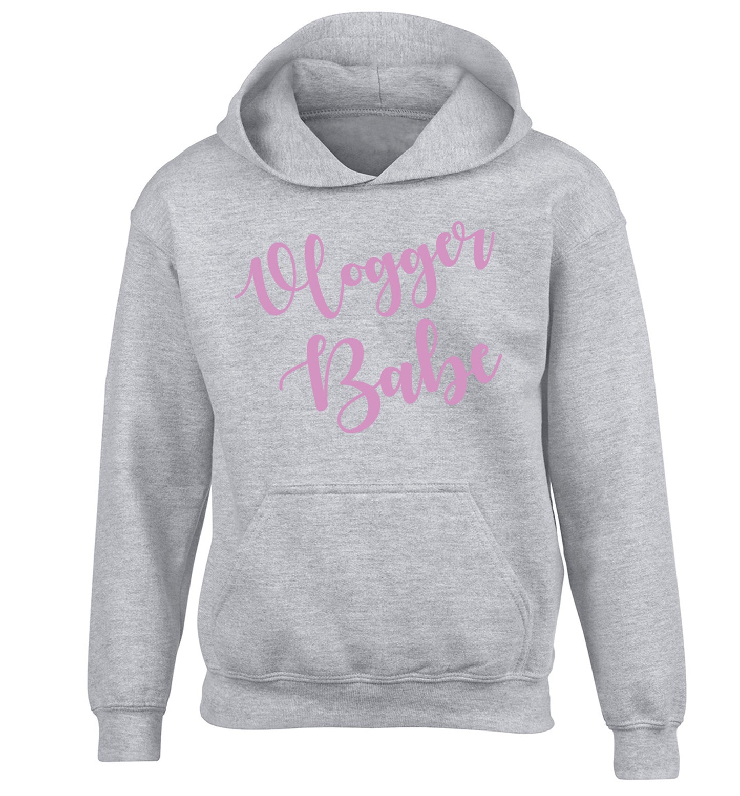Vlogger Babe children's grey hoodie 12-13 Years