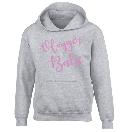 Vlogger Babe children's grey hoodie 12-13 Years