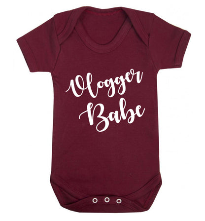 Vlogger Babe Baby Vest maroon 18-24 months