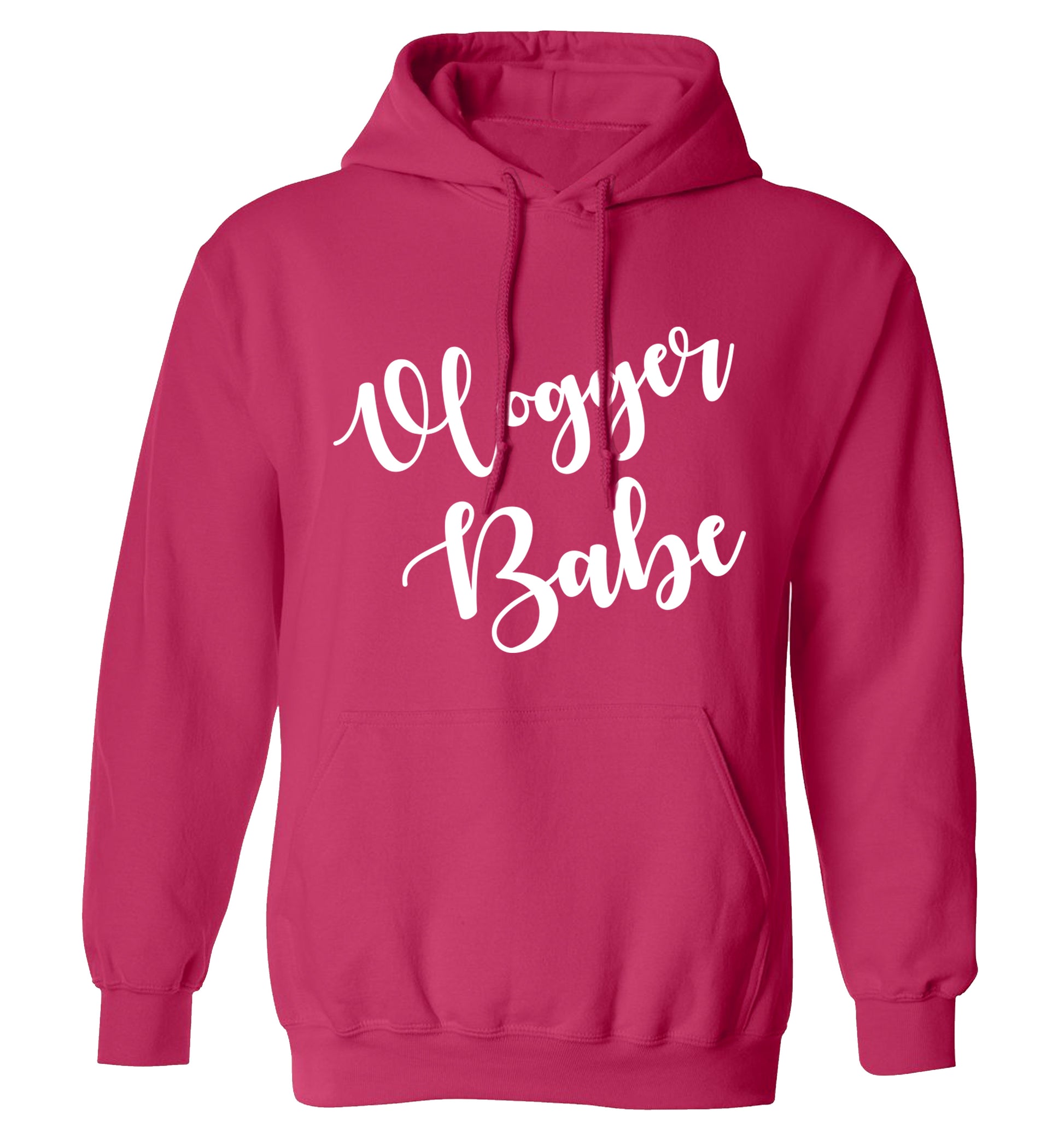 Vlogger Babe adults unisex pink hoodie 2XL