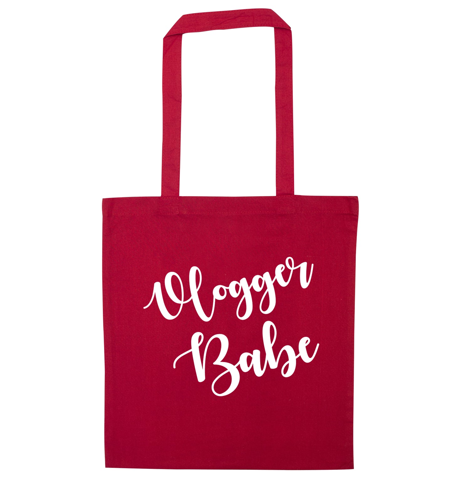 Vlogger Babe red tote bag