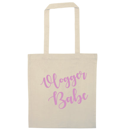 Vlogger Babe natural tote bag