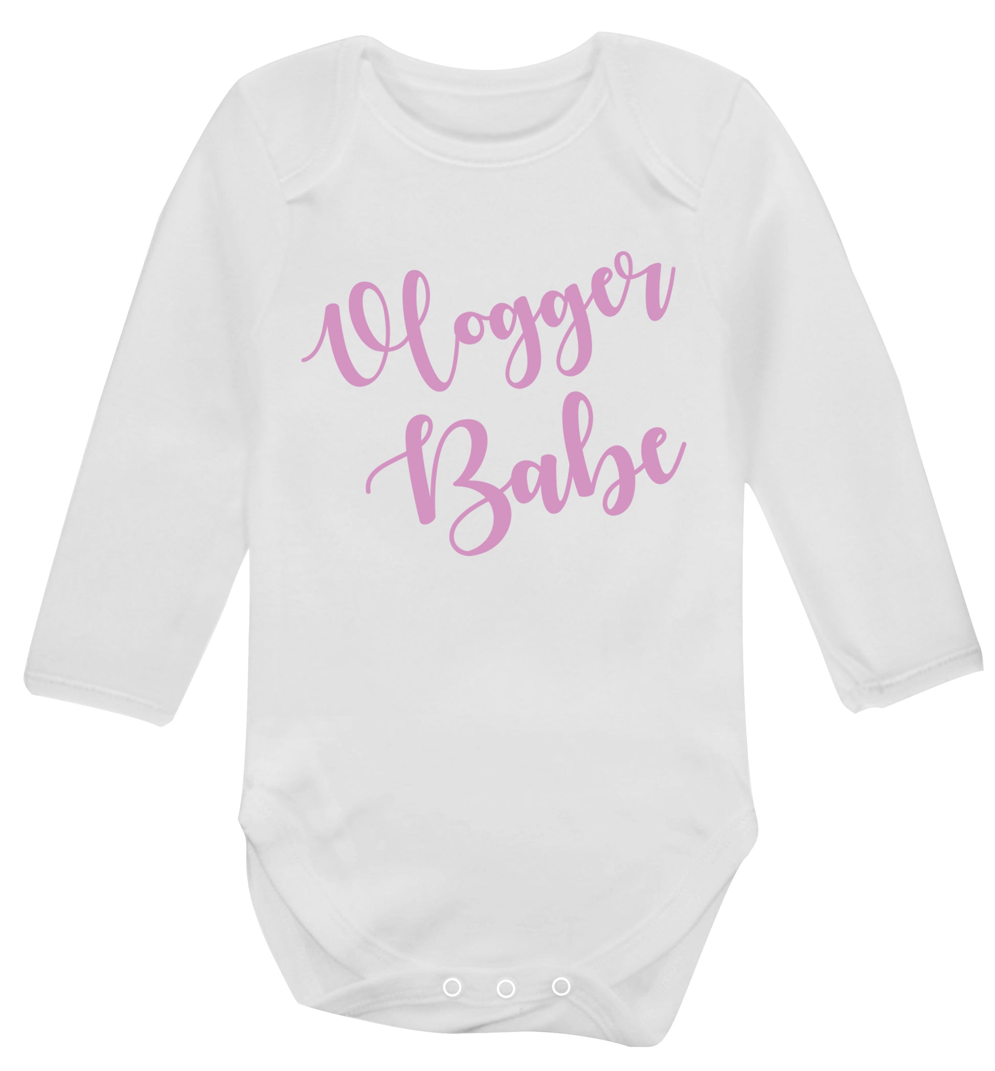 Vlogger Babe Baby Vest long sleeved white 6-12 months