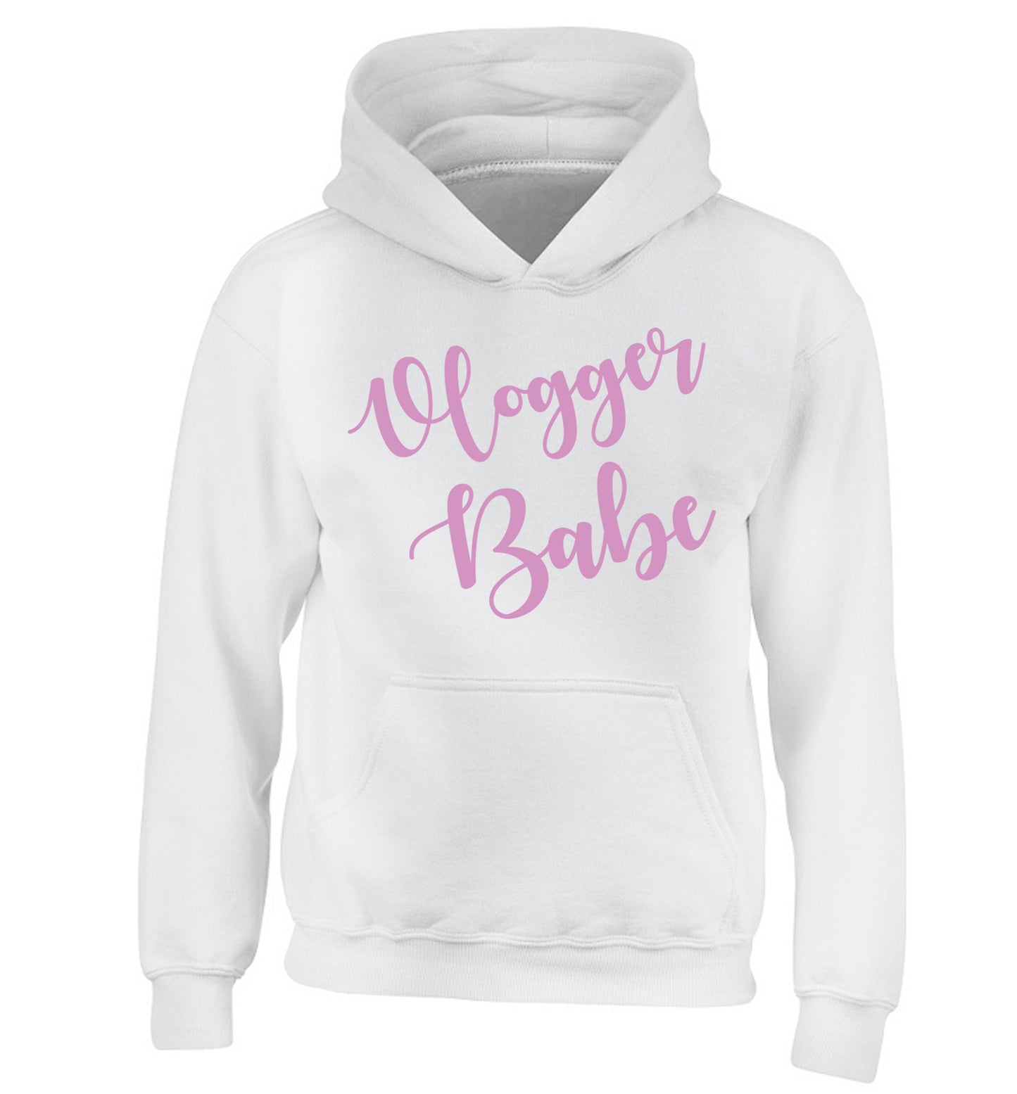 Vlogger Babe children's white hoodie 12-13 Years