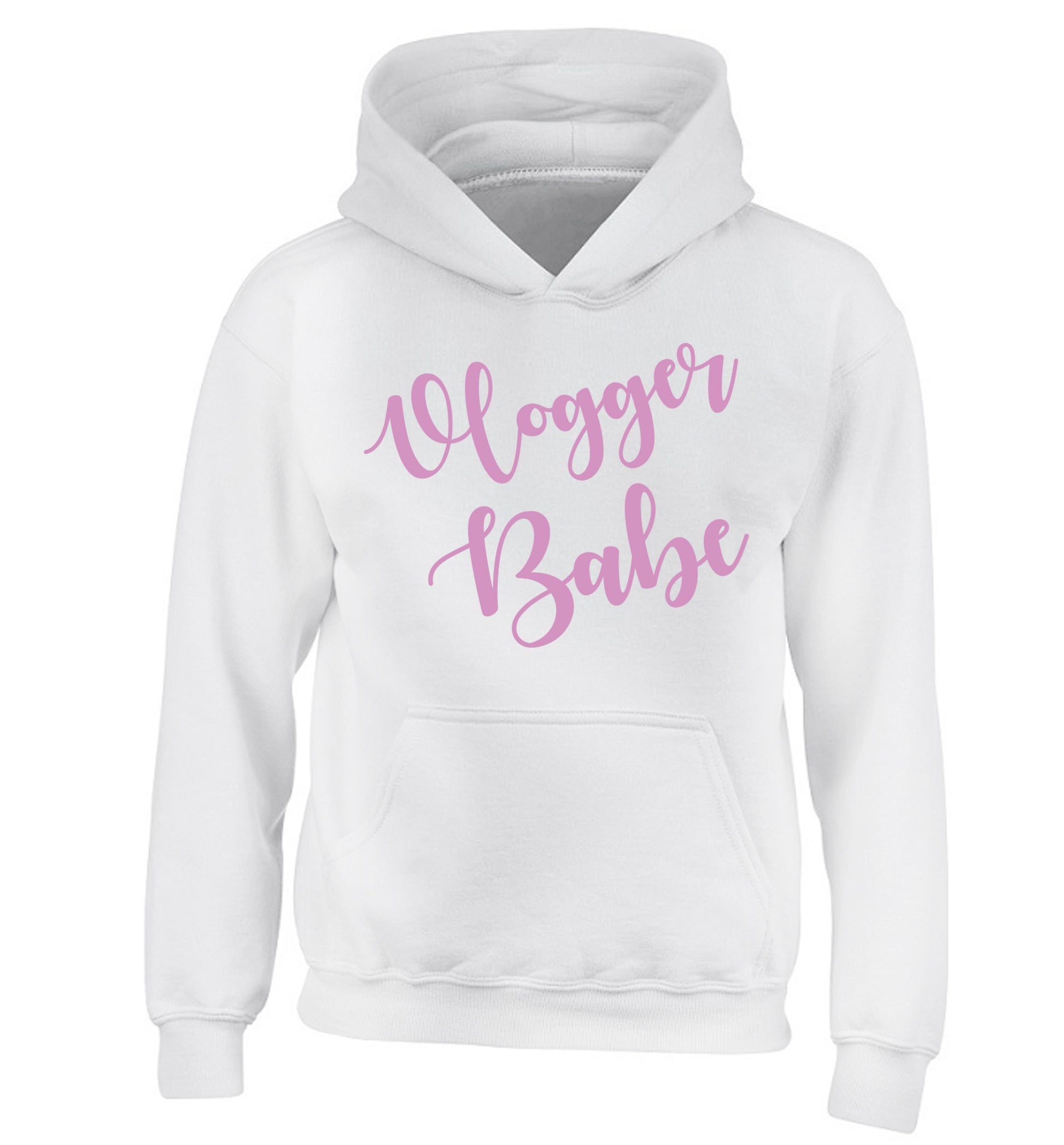 Vlogger Babe children's white hoodie 12-13 Years