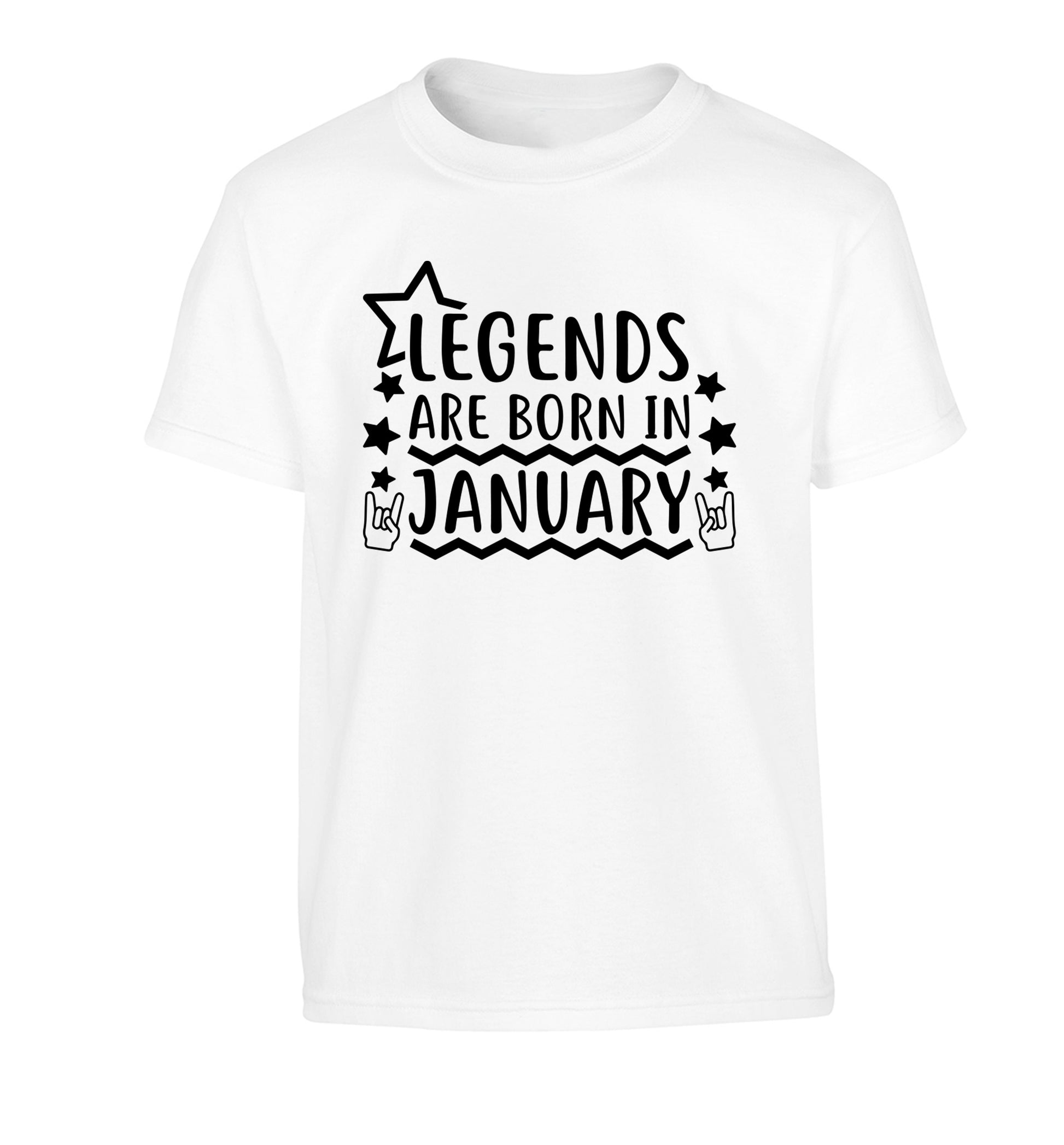Legends are born in January Children's white Tshirt 12-13 Years