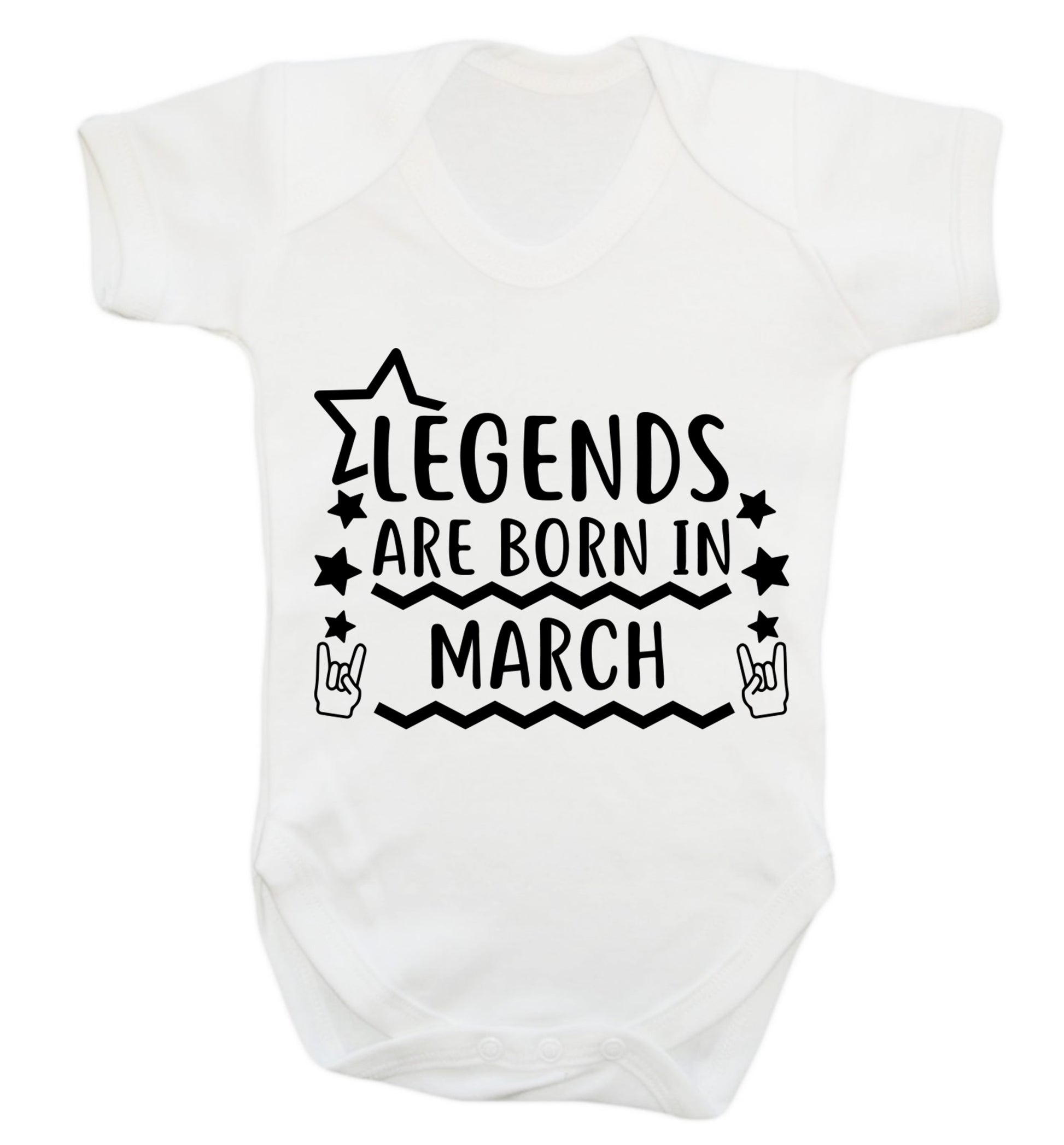 Legends are born in March Baby Vest white 18-24 months