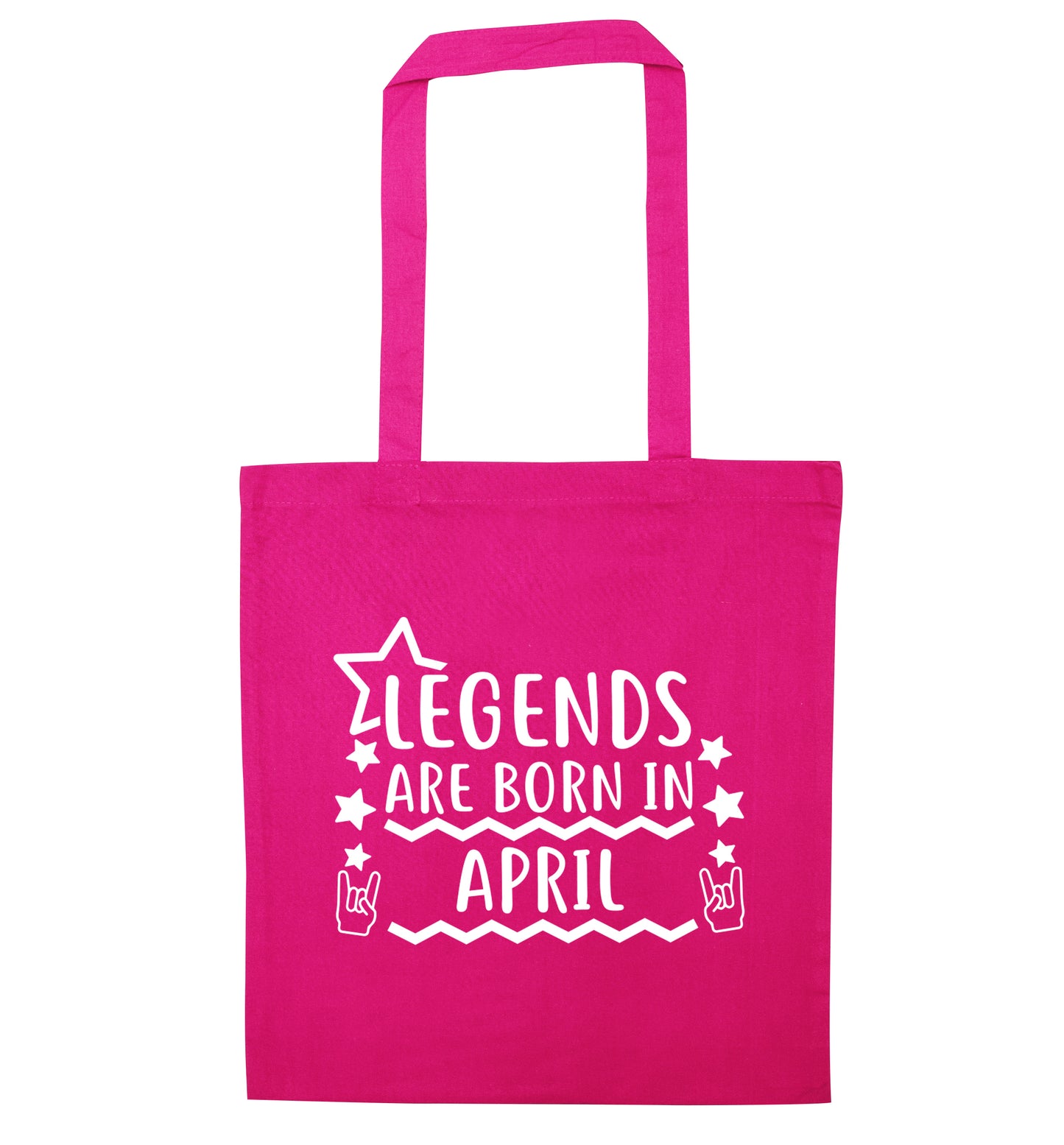 Legends are born in April pink tote bag