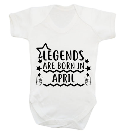 Legends are born in April Baby Vest white 18-24 months