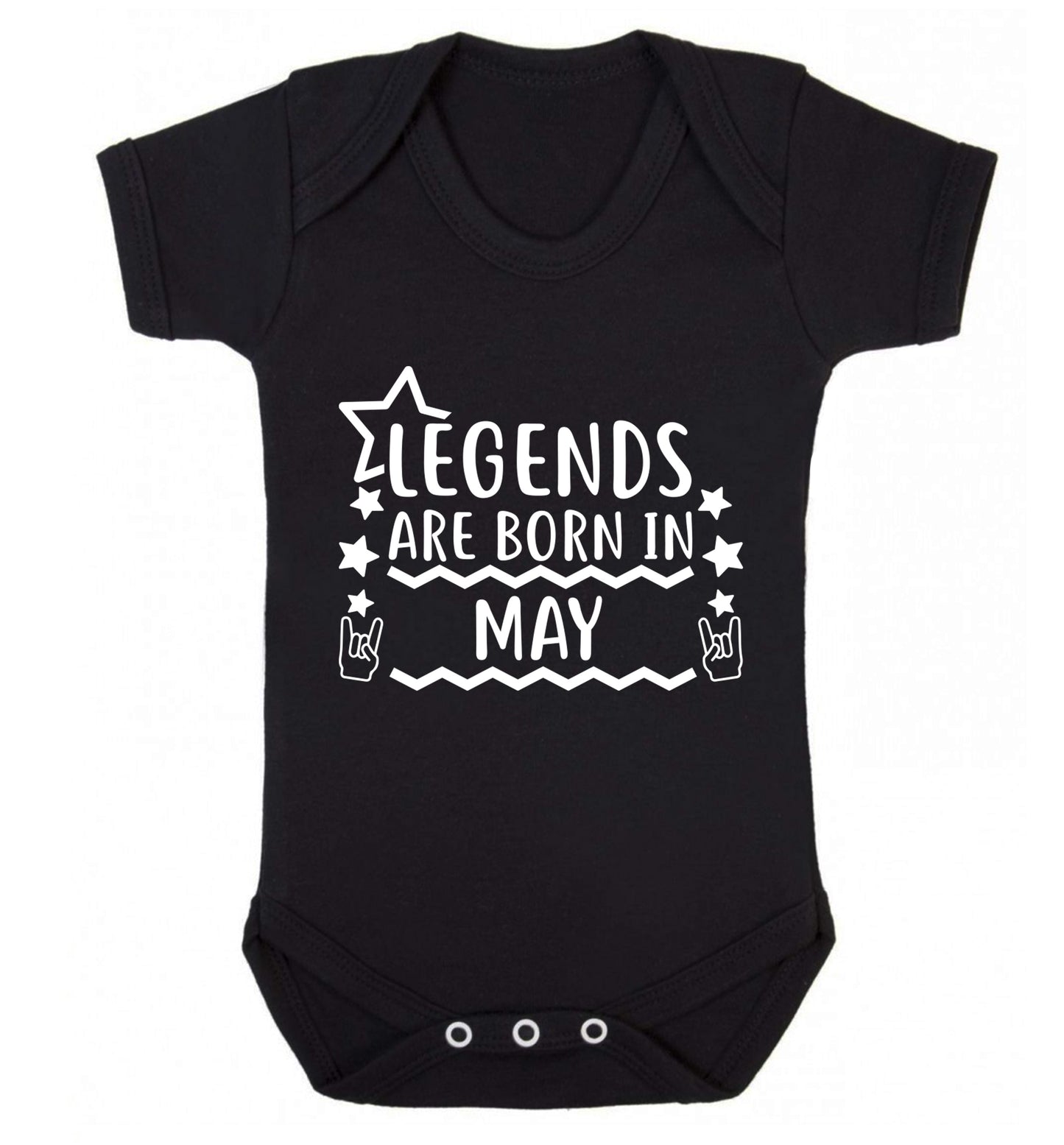 Legends are born in May Baby Vest black 18-24 months