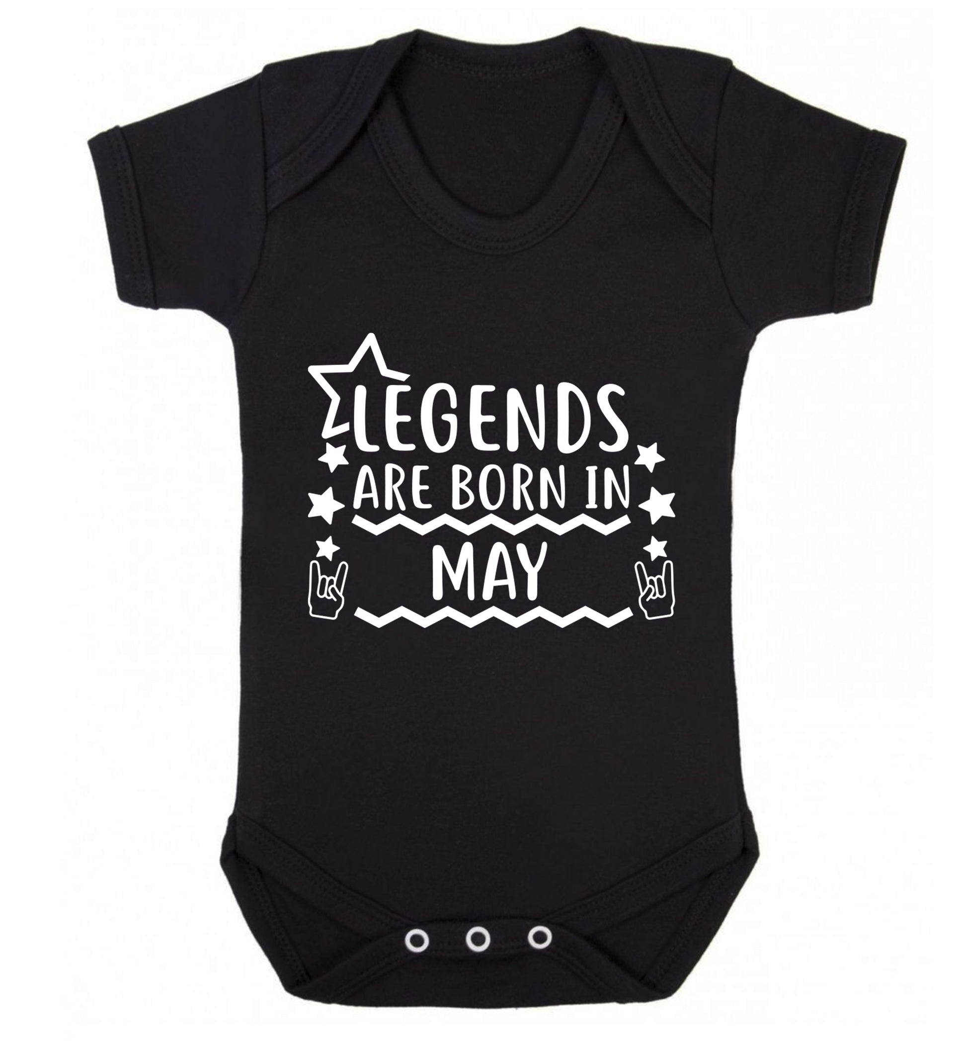 Legends are born in May Baby Vest black 18-24 months