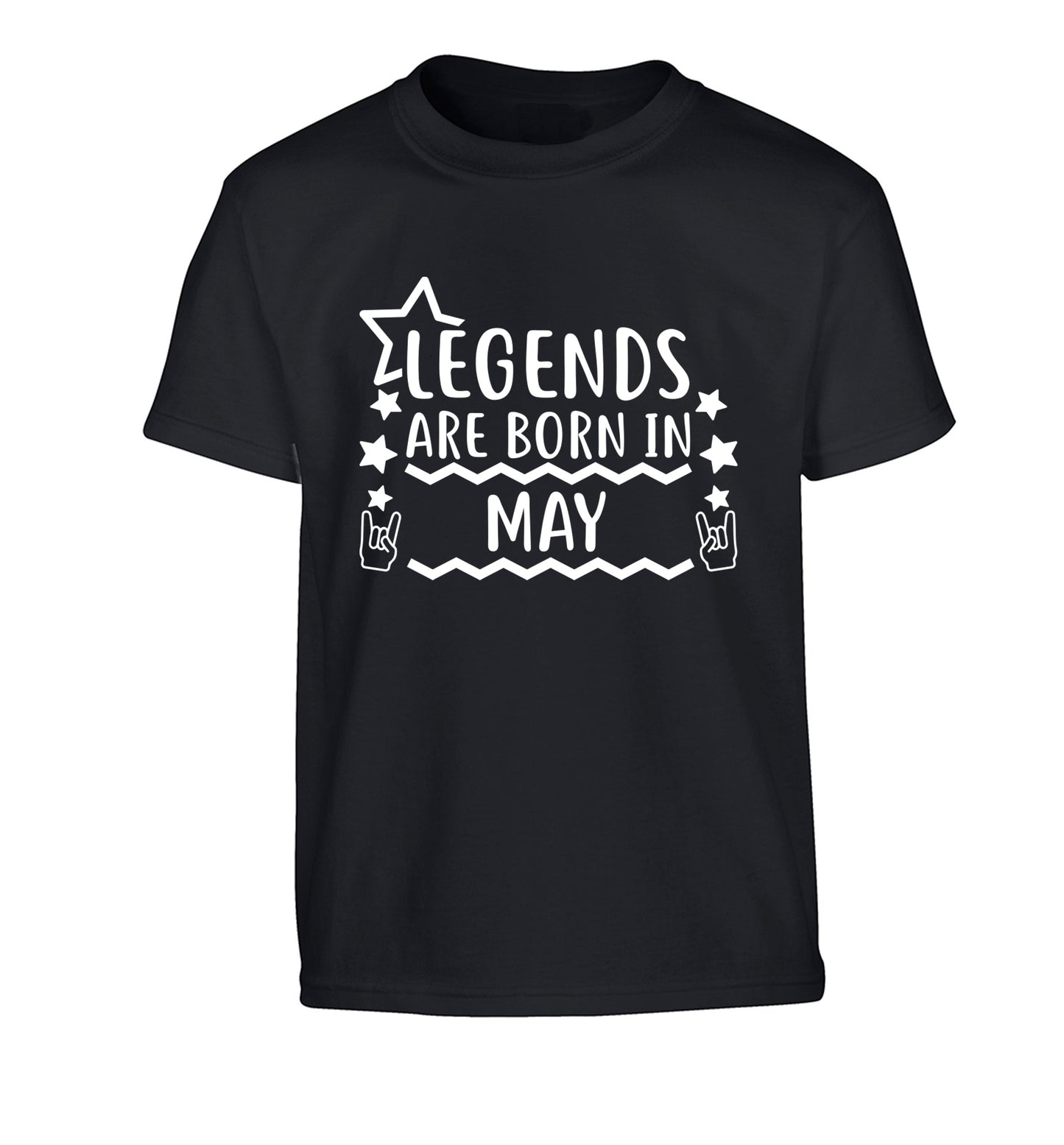 Legends are born in May Children's black Tshirt 12-13 Years