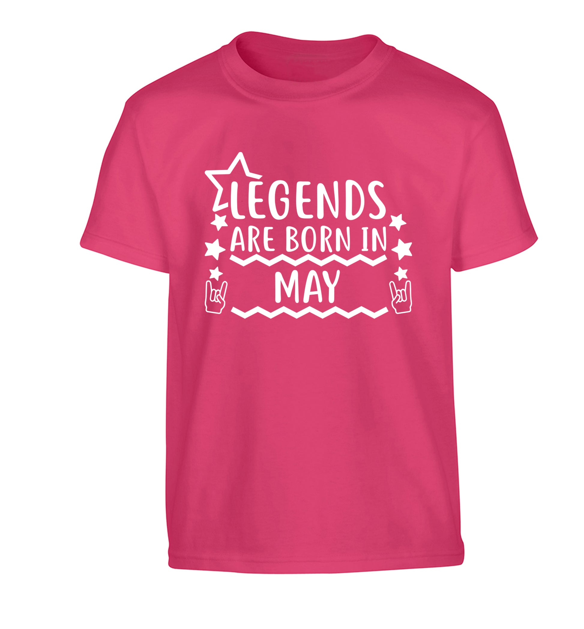 Legends are born in May Children's pink Tshirt 12-13 Years