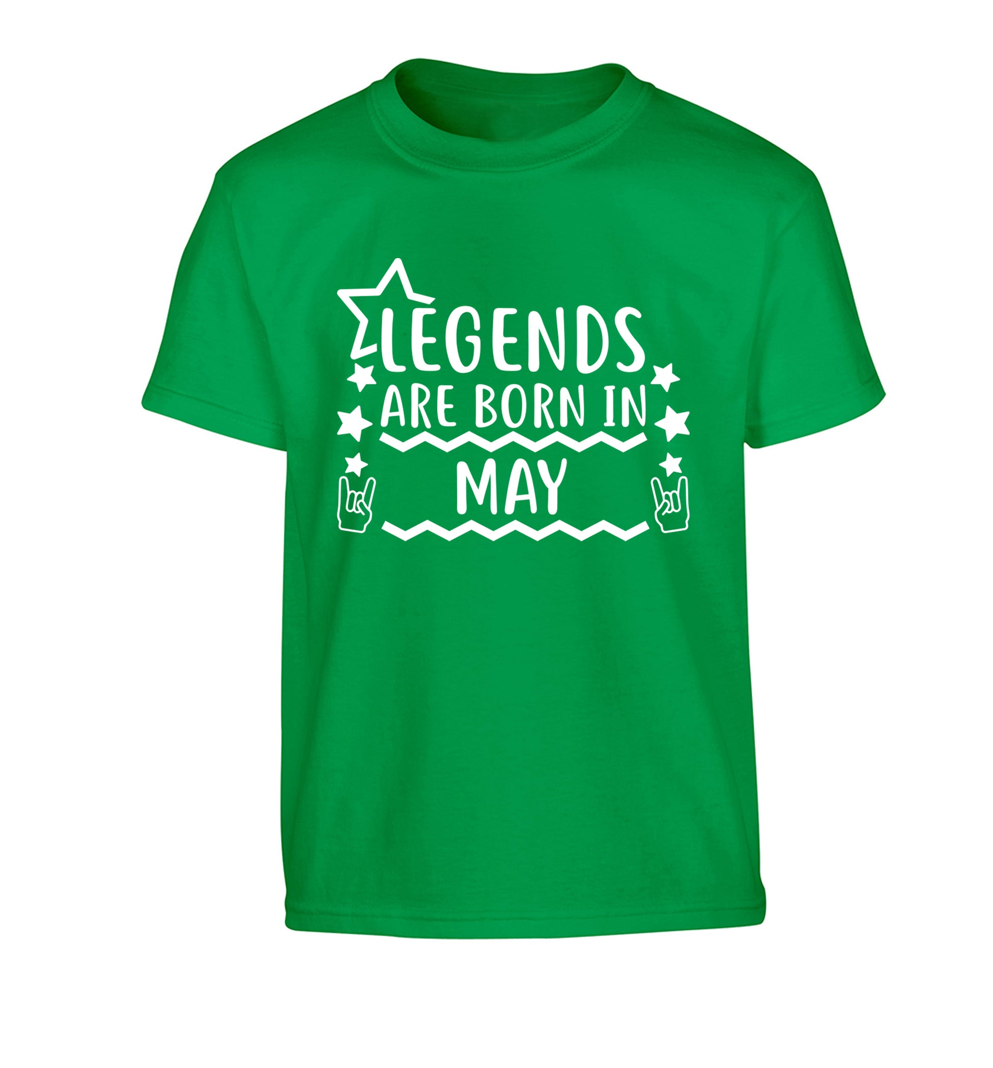 Legends are born in May Children's green Tshirt 12-13 Years