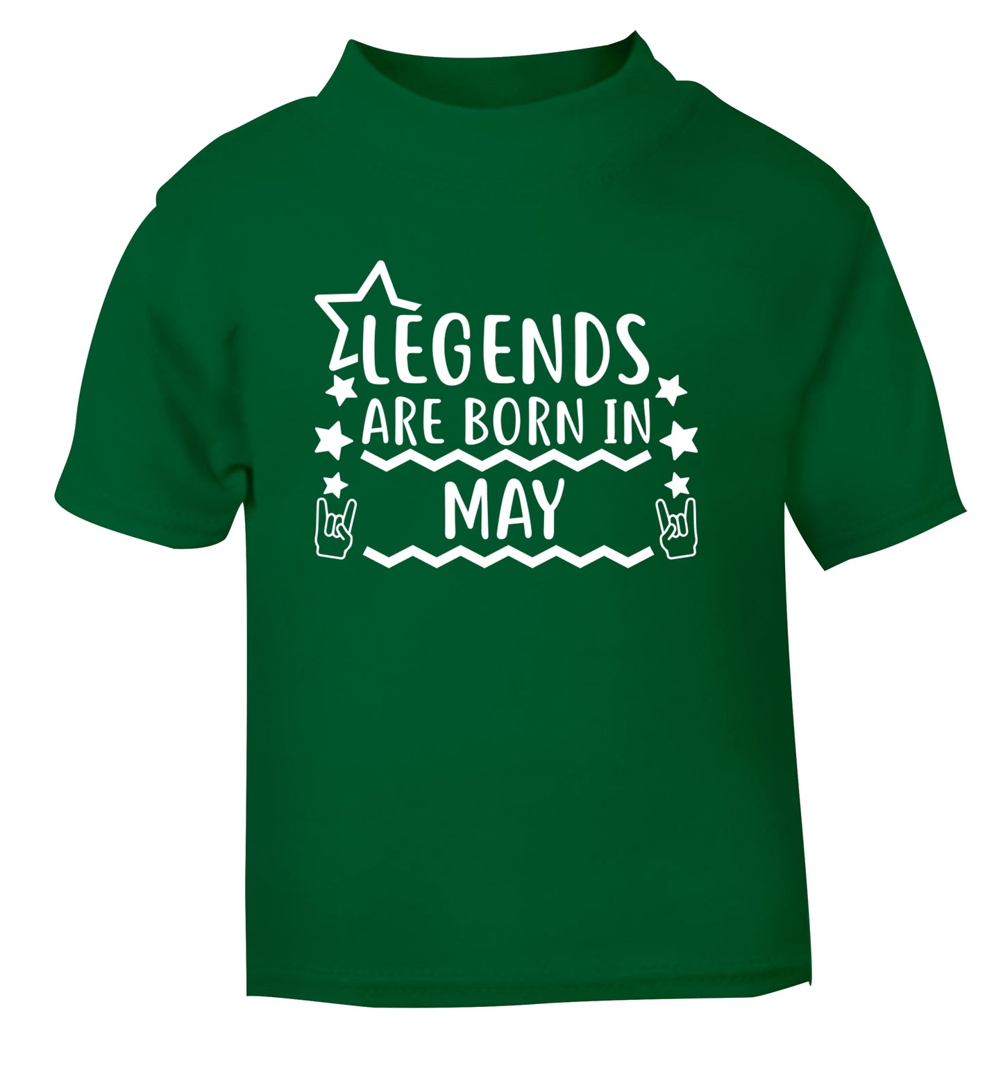 Legends are born in May green Baby Toddler Tshirt 2 Years