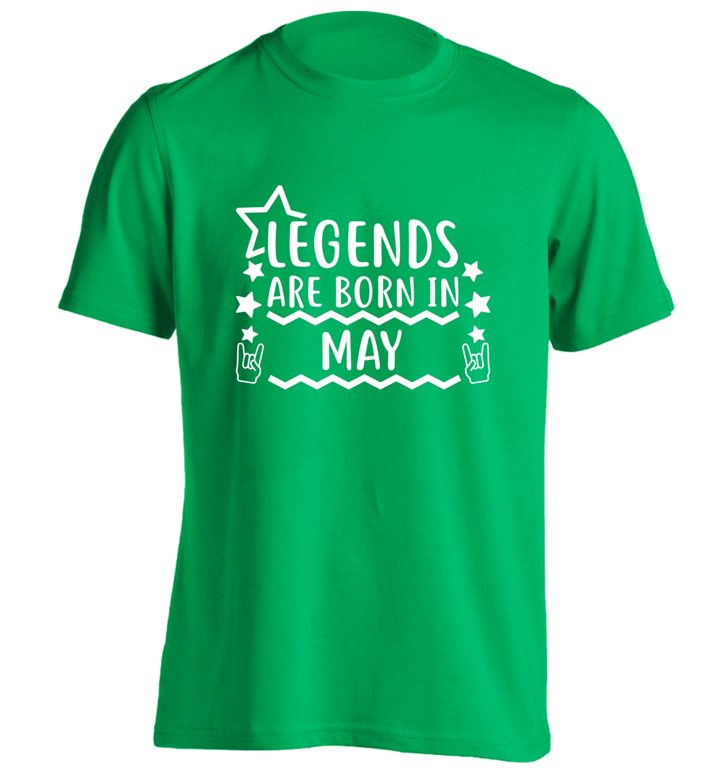 Legends are born in May adults unisex green Tshirt 2XL